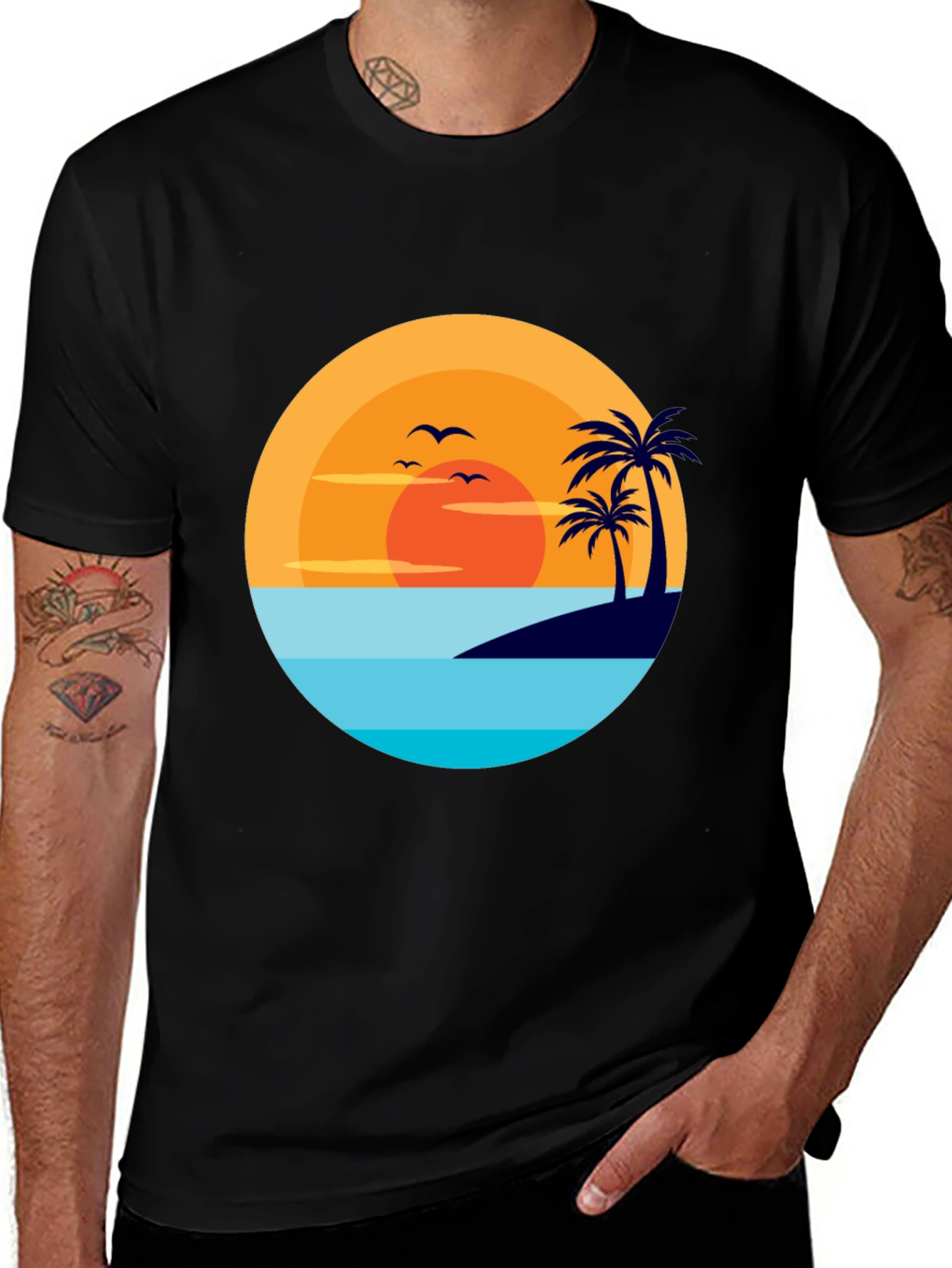 Variant 11 of Tropical Sunset Graphic Tee