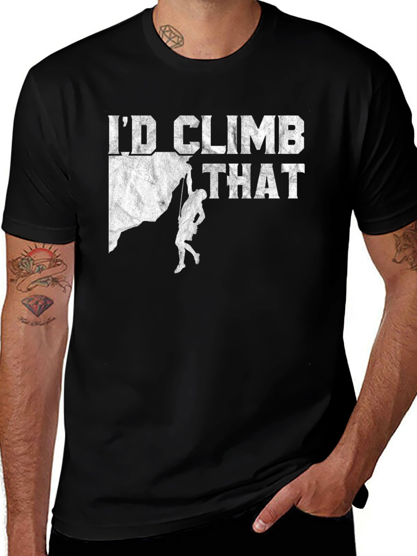 Variant 24 of Climbing T-Shirt - I'd Climb That Rock Tee