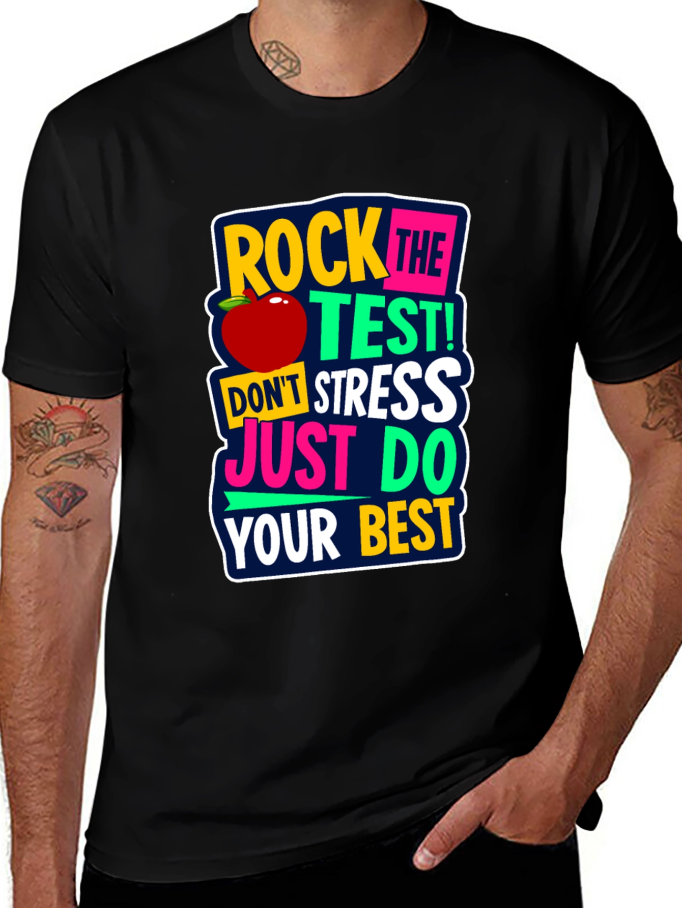 Variant 19 of Rock the Test T-Shirt - Motivation