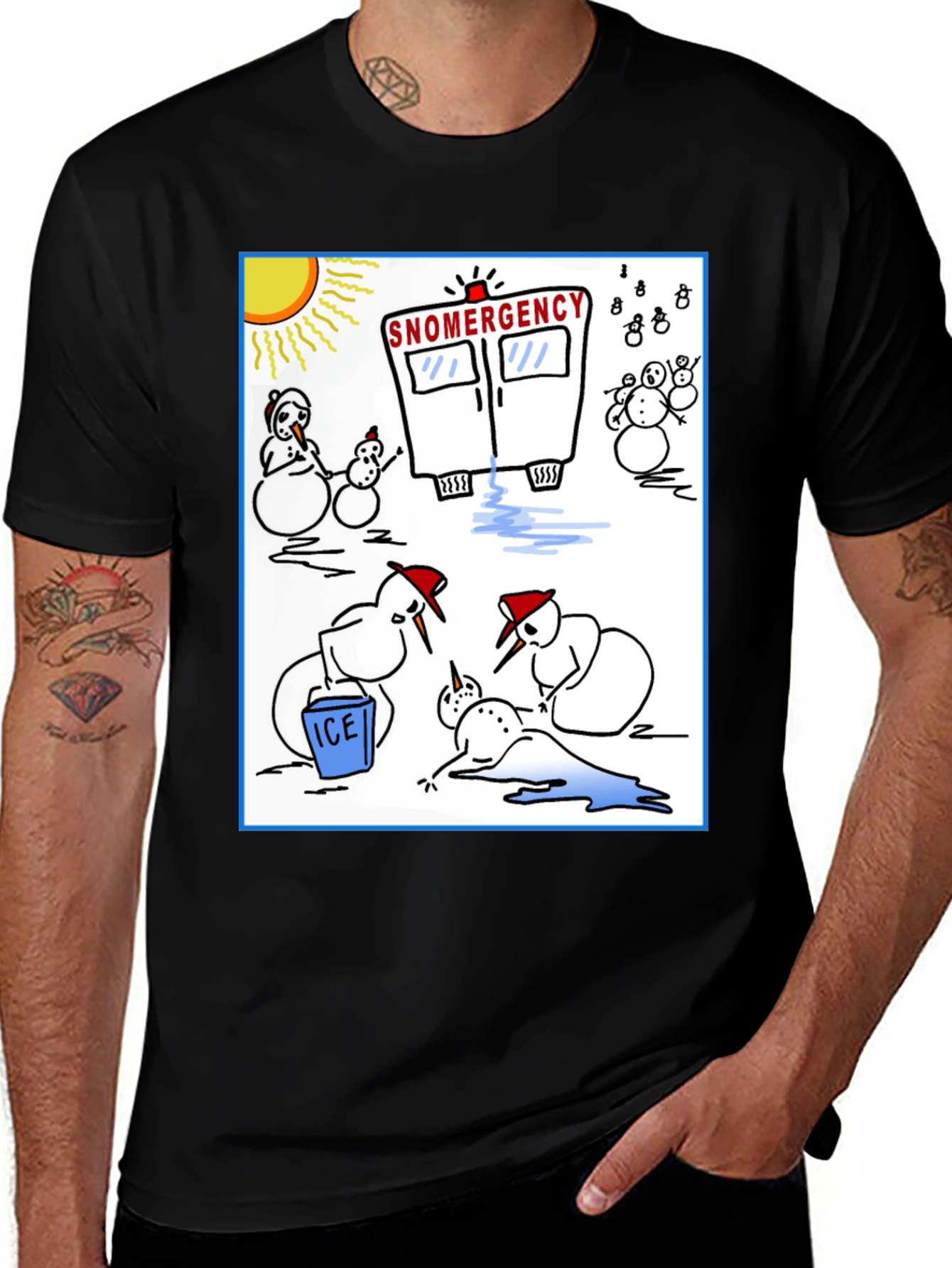 Variant 28 of Snomergency Cartoon Graphic T-Shirt