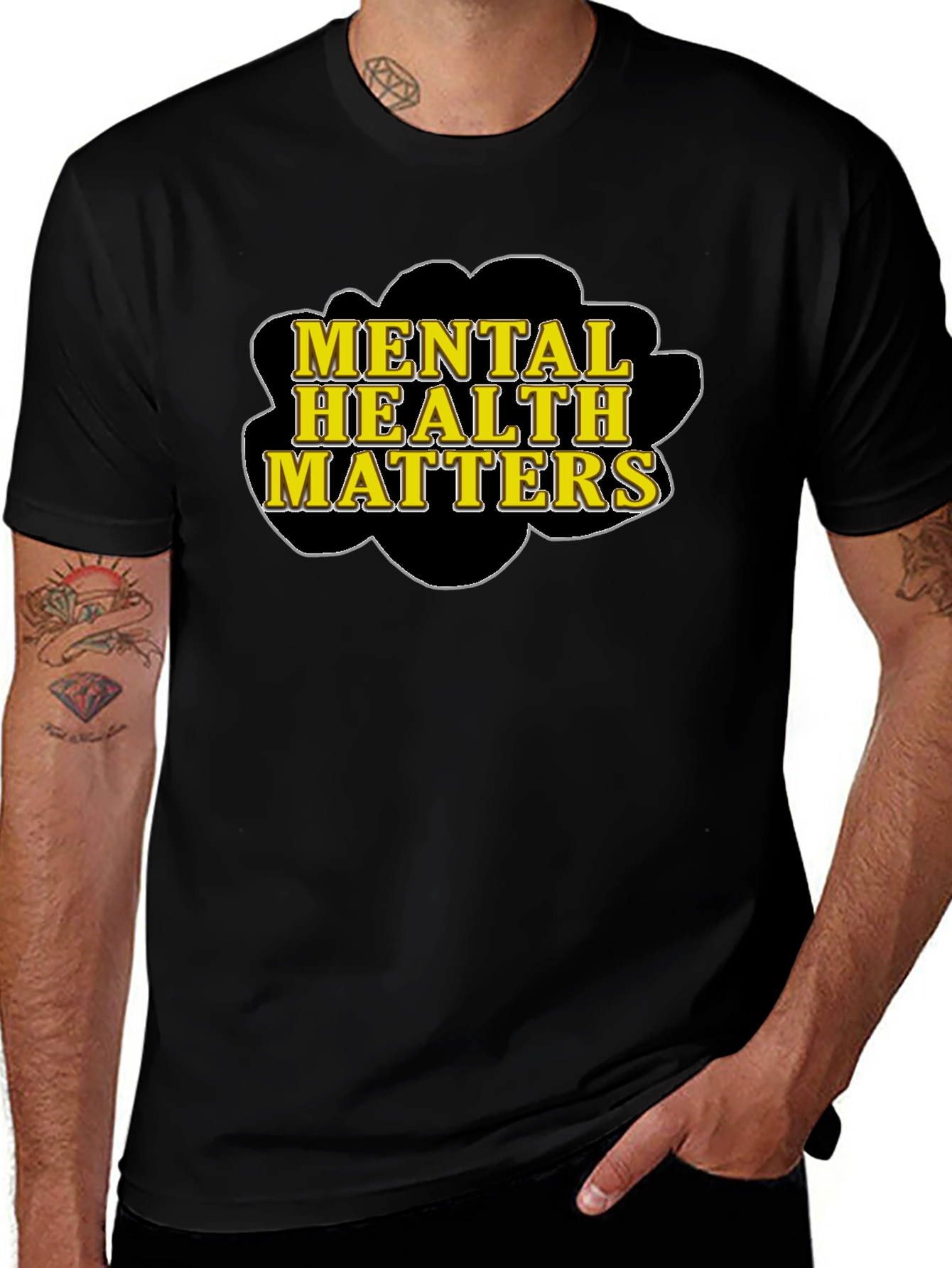 Variant 10 of Mental Health Matters Black T-Shirt