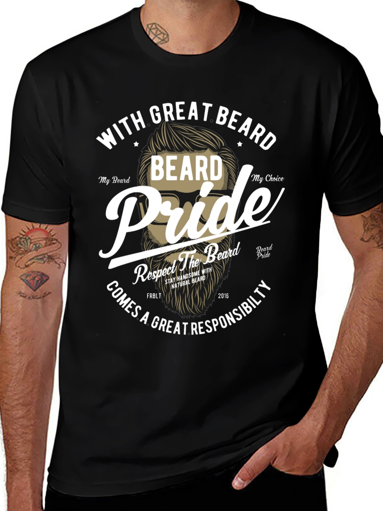 Variant 25 of Beard Pride Graphic T-Shirt