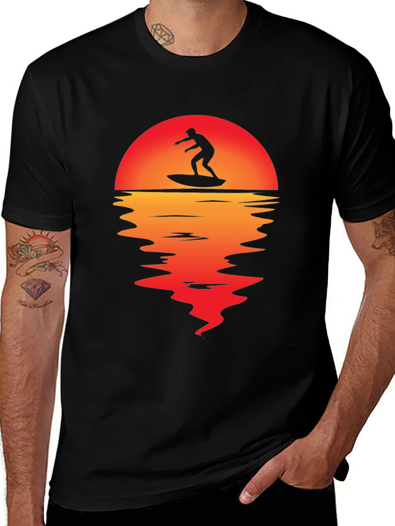 Variant 26 of Surfer Sunset Graphic Tee