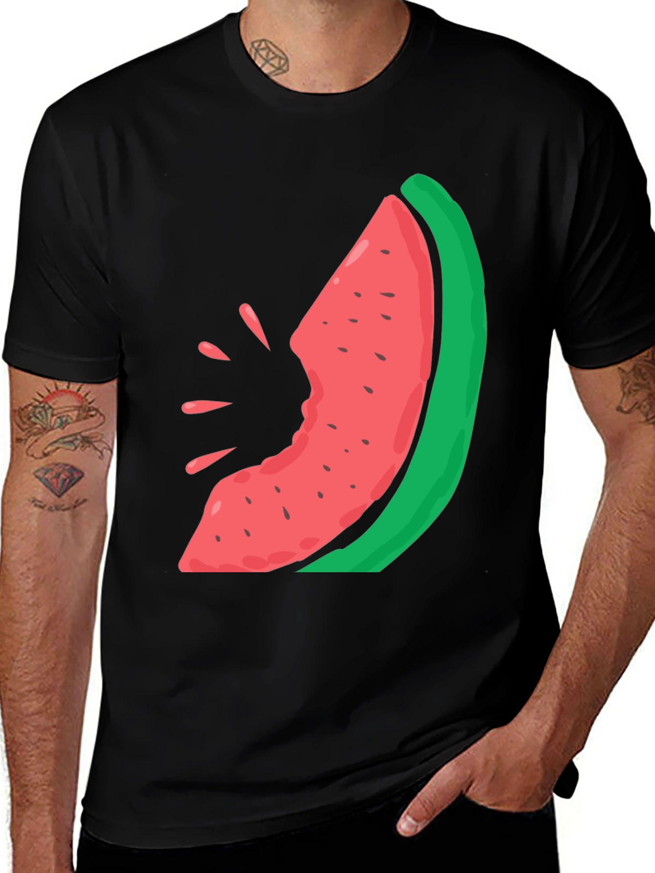 Variant 12 of Watermelon Bite Graphic Tee - Casual Summer Style