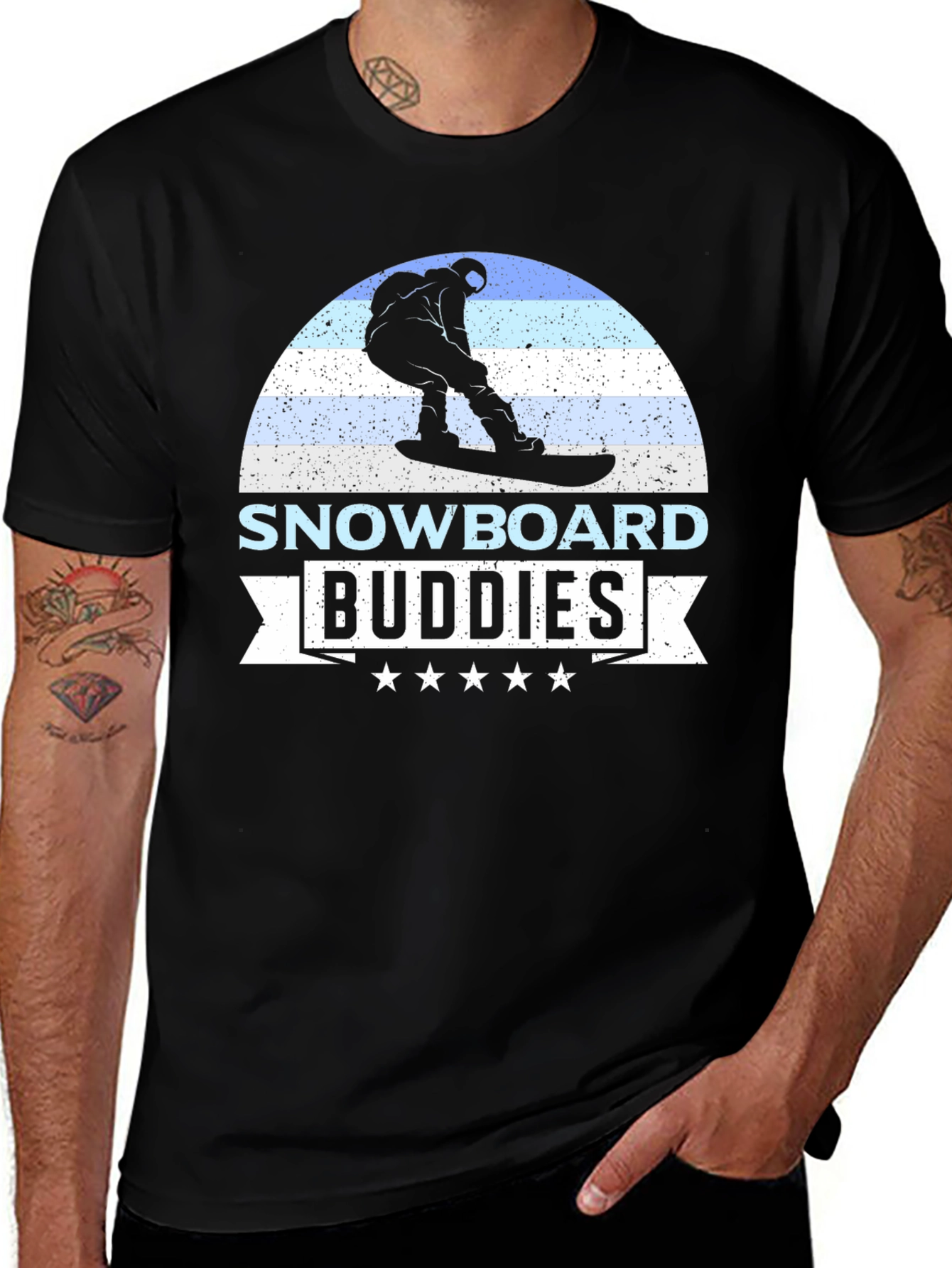 Variant 30 of Snowboard Buddies Graphic Tee - Ride the Slopes in Style!