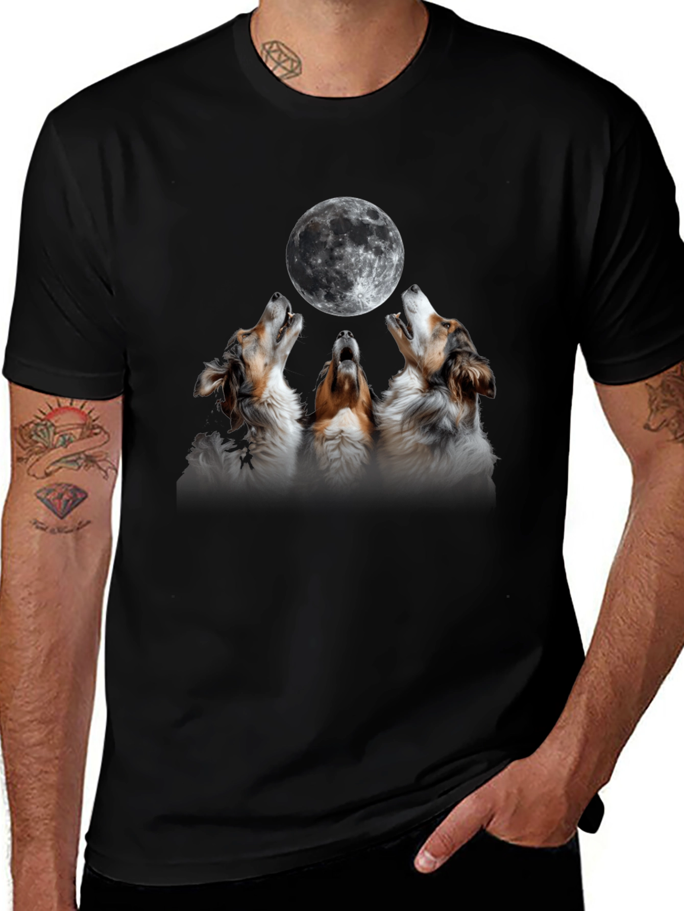 Variant 29 of Wolf Moon Howl Graphic T-Shirt