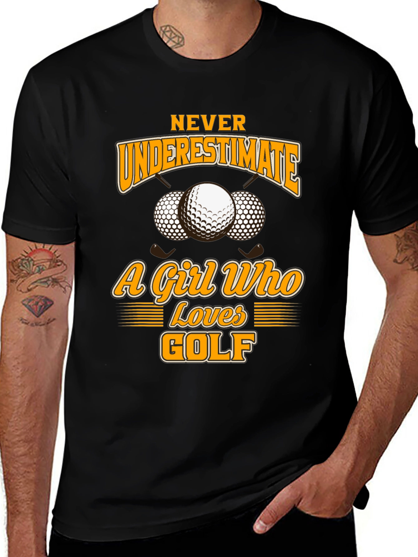 Variant 11 of Golf Lover T-Shirt - Never Underestimate a Girl Who Loves Golf