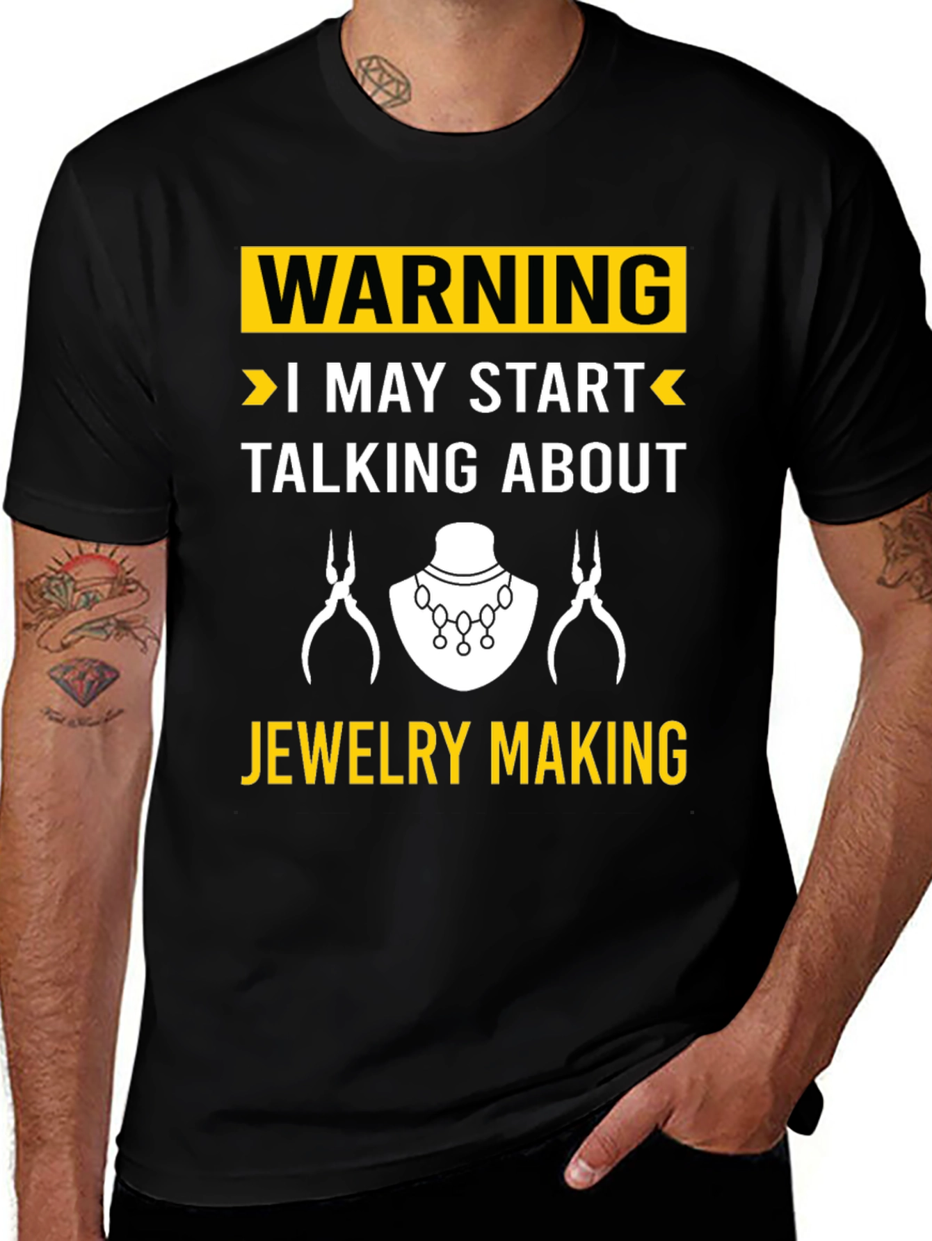 Variant 19 of Warning: Jewelry Making Hobbyist T-Shirt