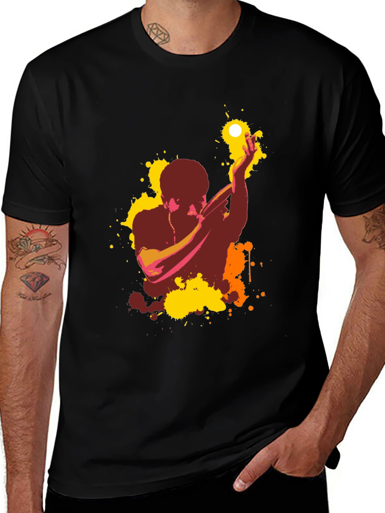 Variant 13 of Abstract Singer Graphic T-Shirt