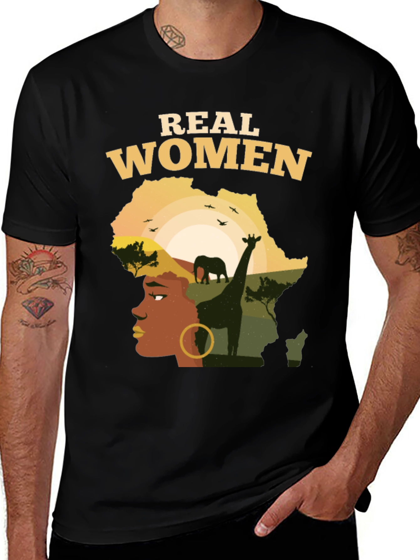 Variant 15 of Real Women Africa Silhouette Graphic Tee