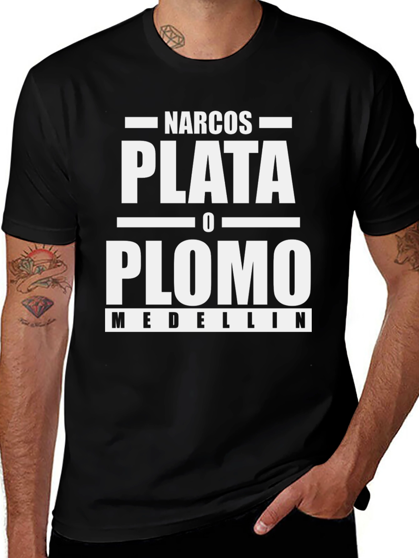 Narcos Plata o Plomo T-Shirt - Medellin Design