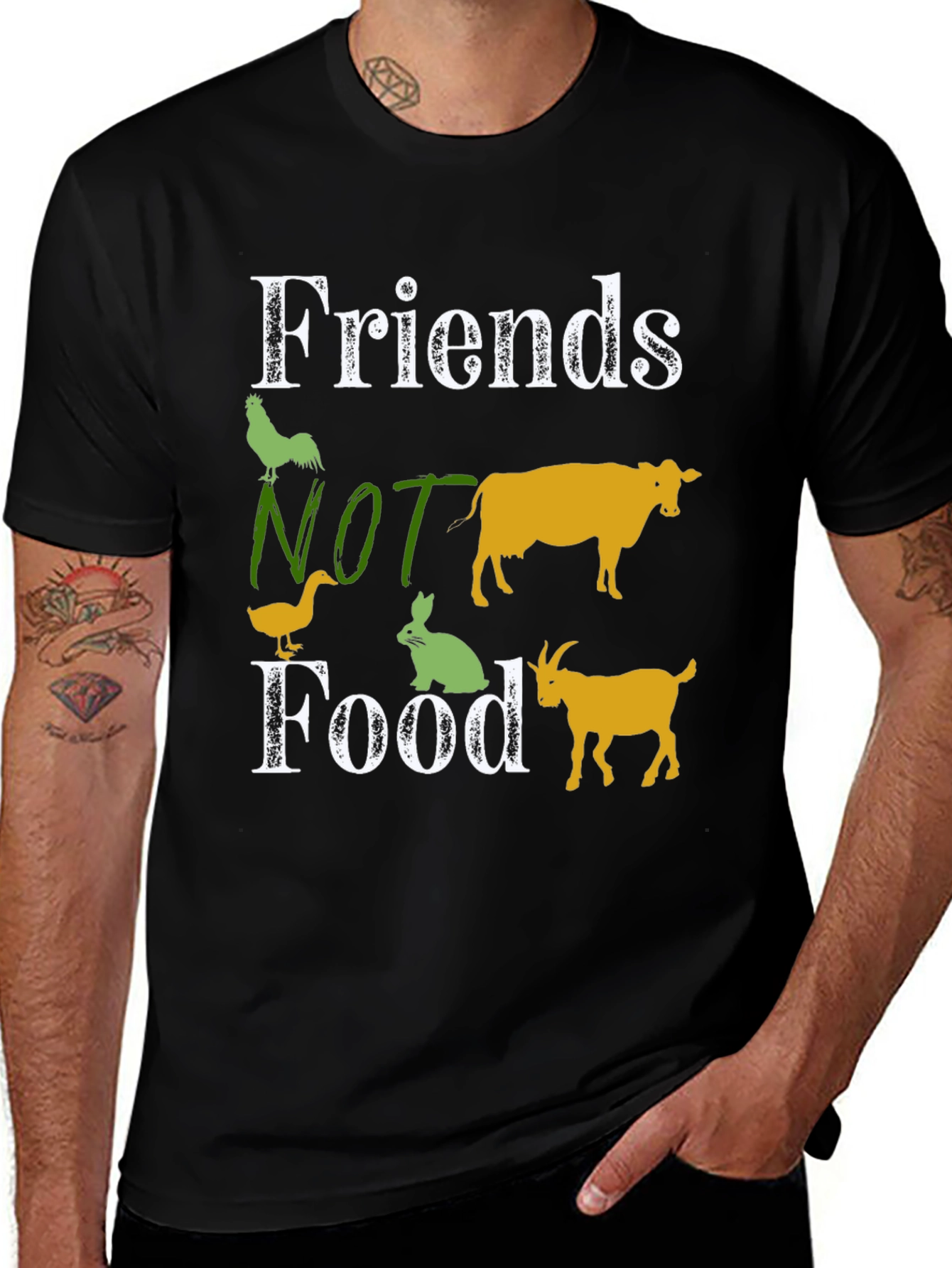 Variant 2 of Vegan Friends Not Food T-Shirt