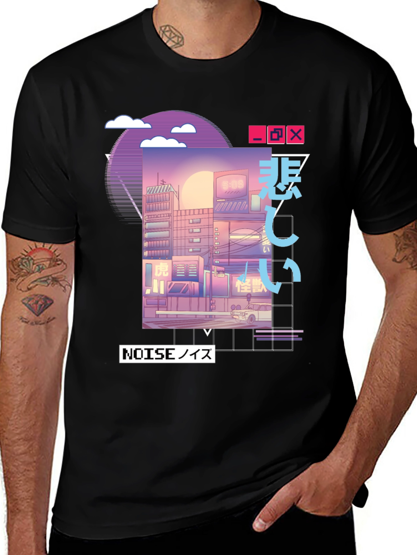 Variant 3 of Retro Japanese Vaporwave T-Shirt
