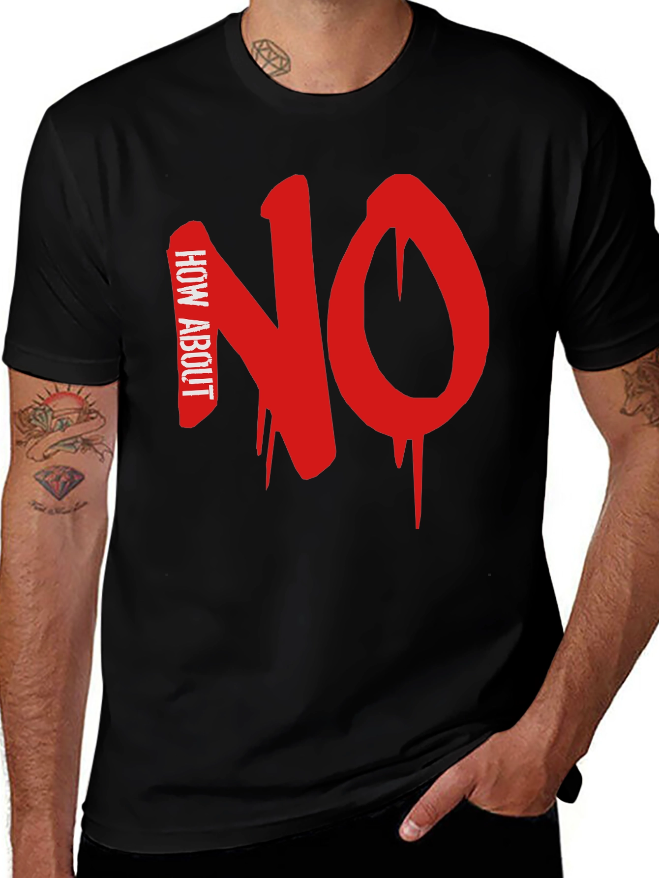 Variant 24 of How About NO Black T-Shirt