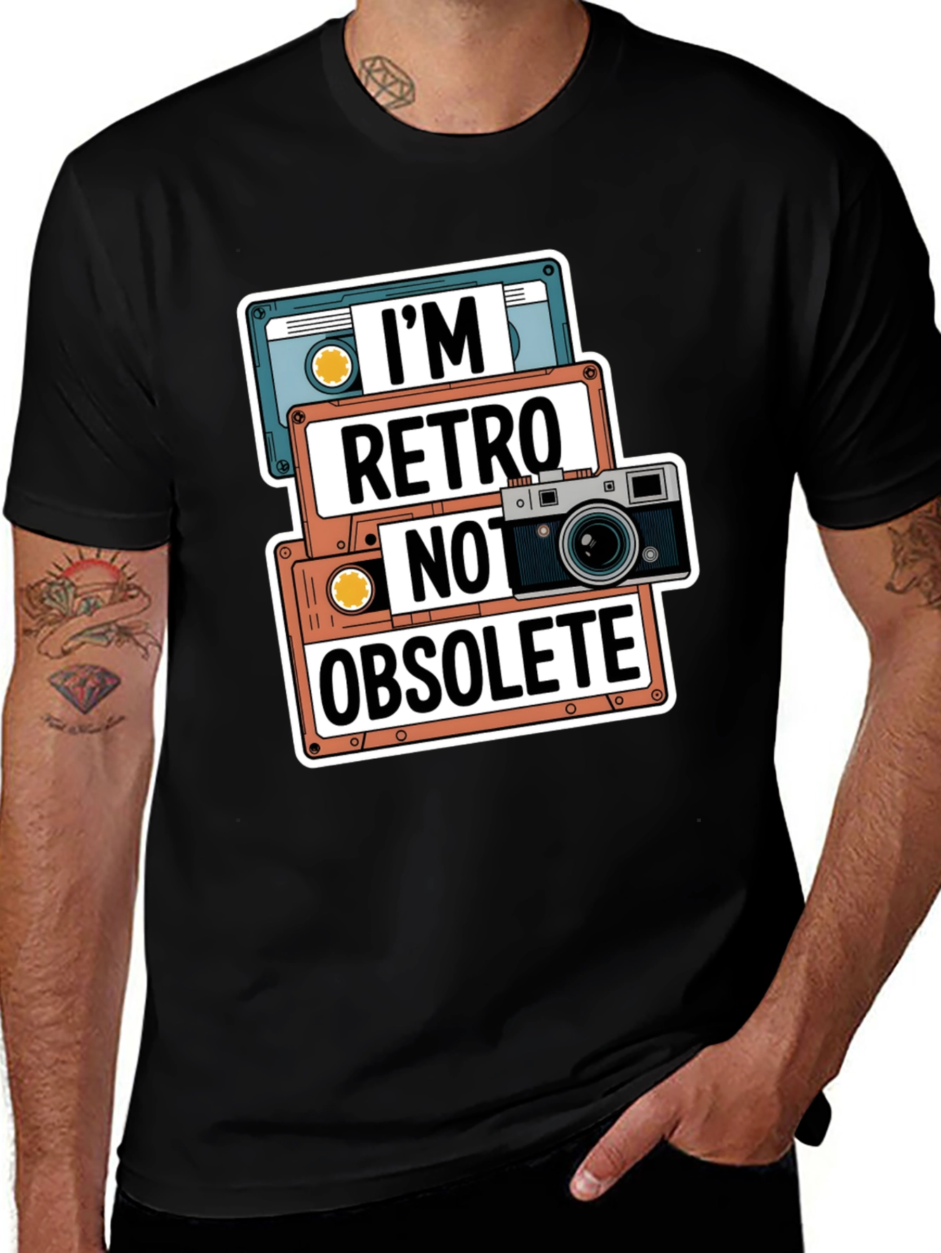 Variant 25 of Retro Cassette & Camera T-Shirt