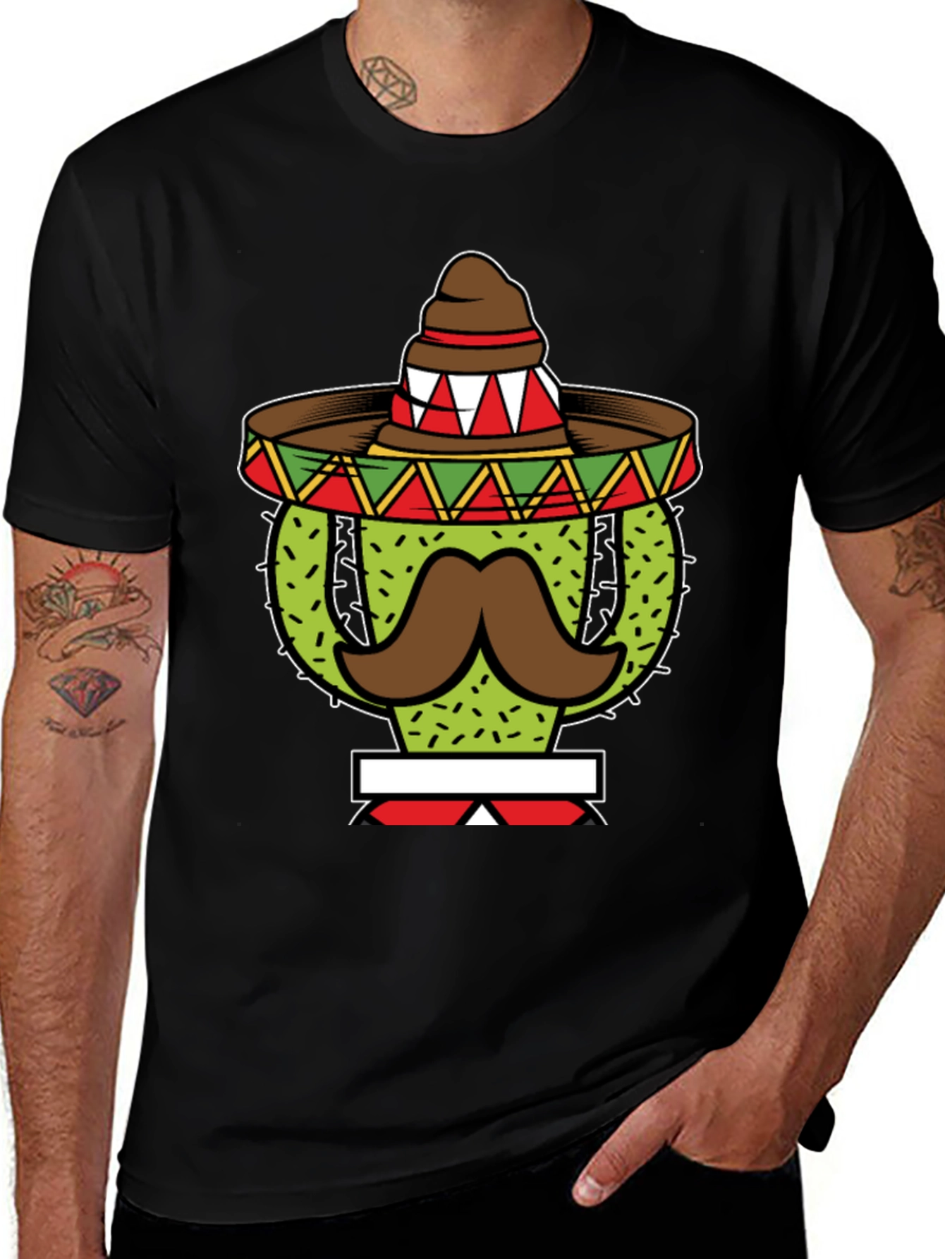 Variant 29 of Cactus Sombrero Mustache Graphic Tee