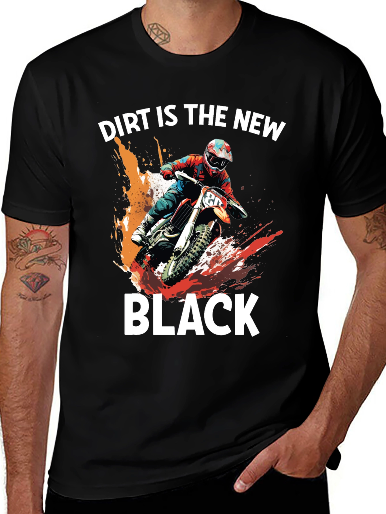Variant 18 of Dirt is the New Black Motocross T-Shirt
