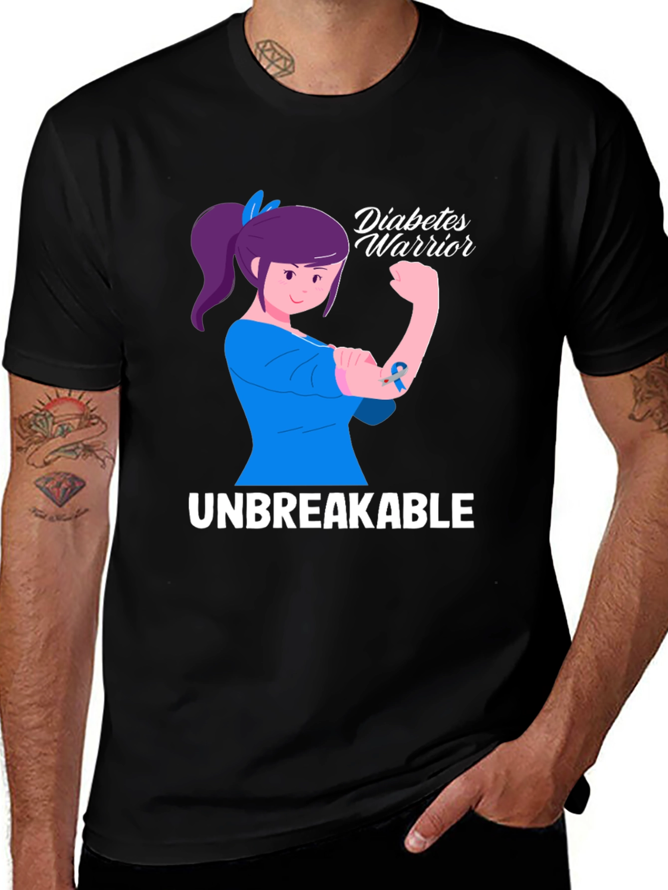 Diabetes Warrior T-Shirt - Unbreakable Strength