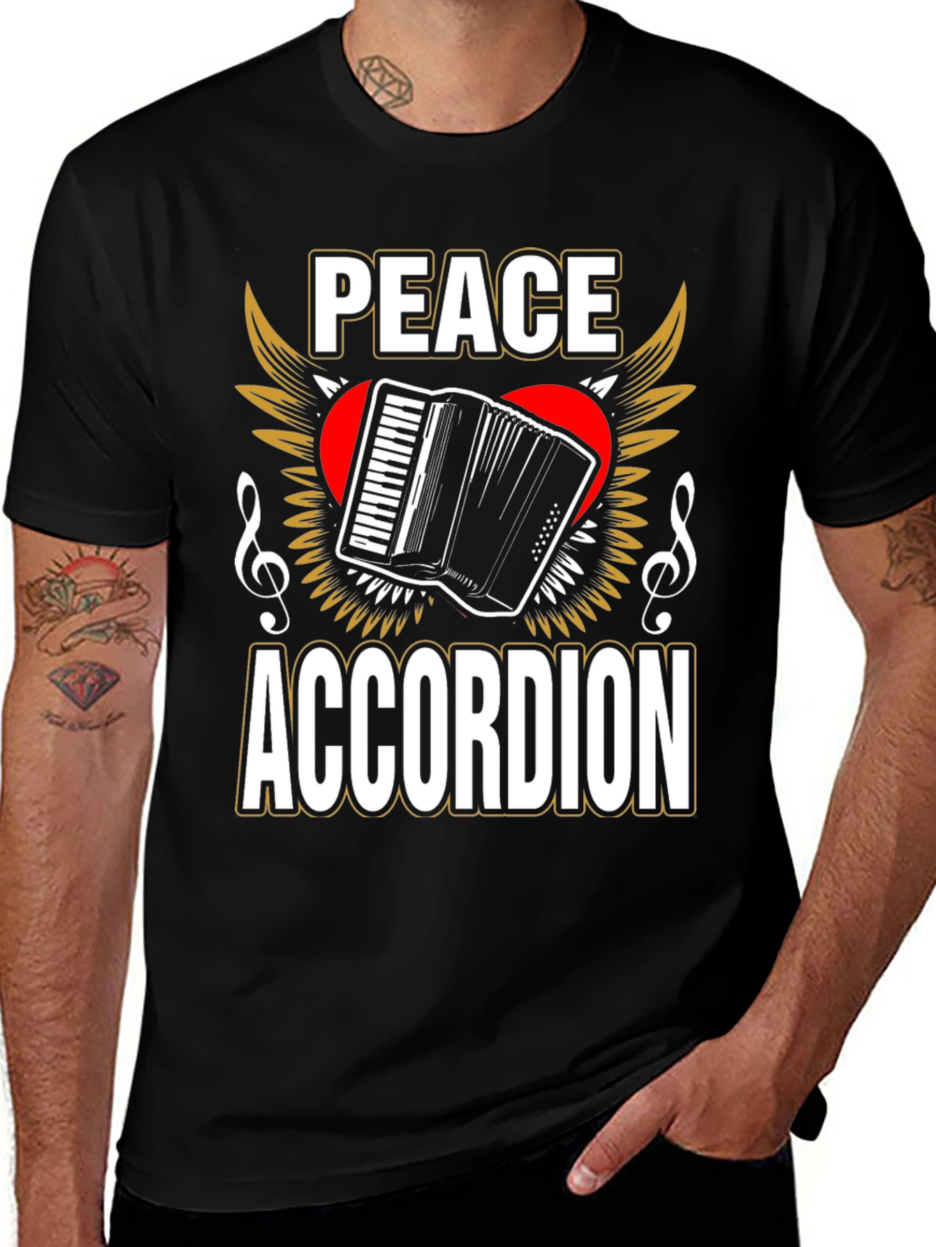 Variant 25 of Peace Accordion T-Shirt - Musician Gift