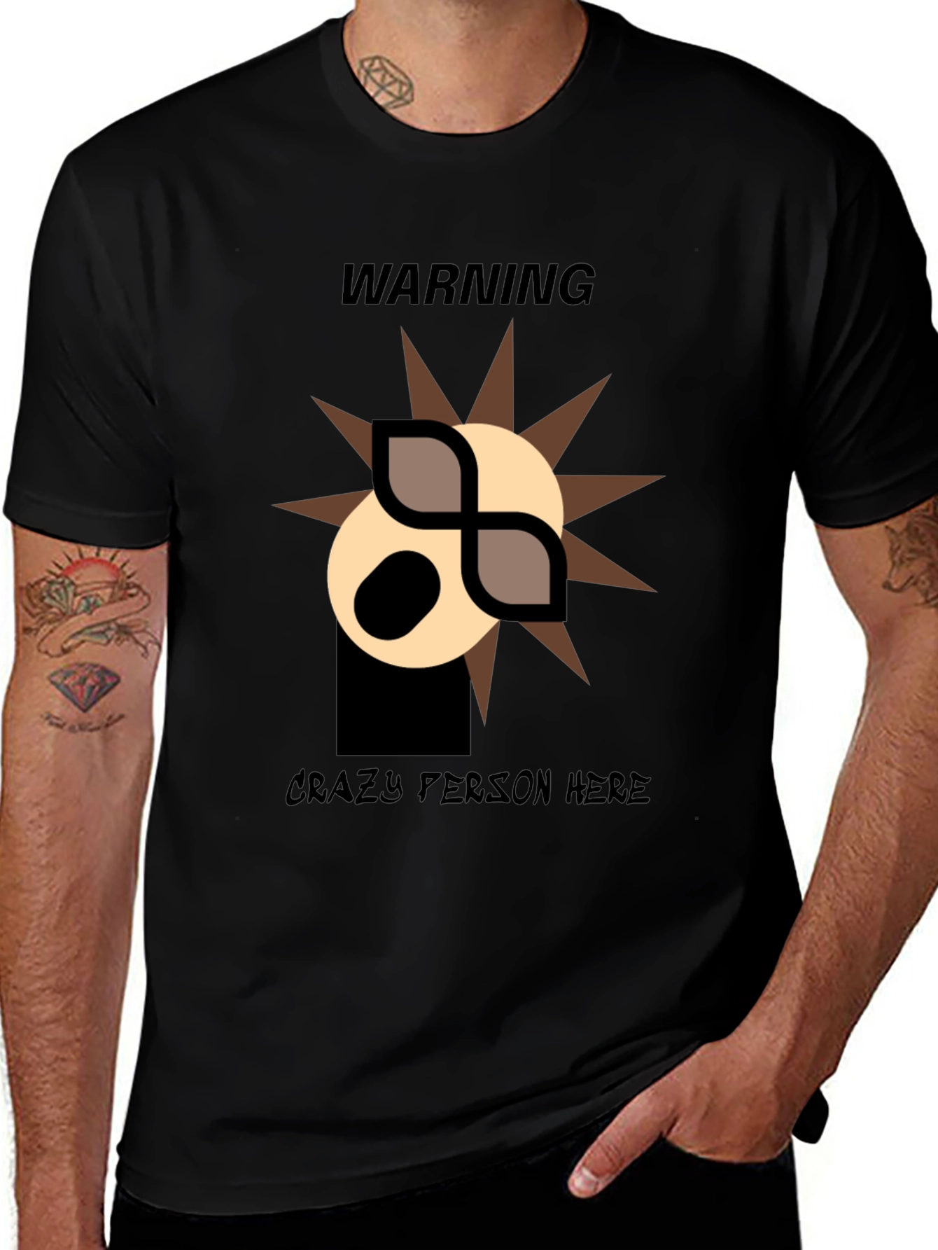 Variant 30 of Warning: Crazy Person Here T-Shirt