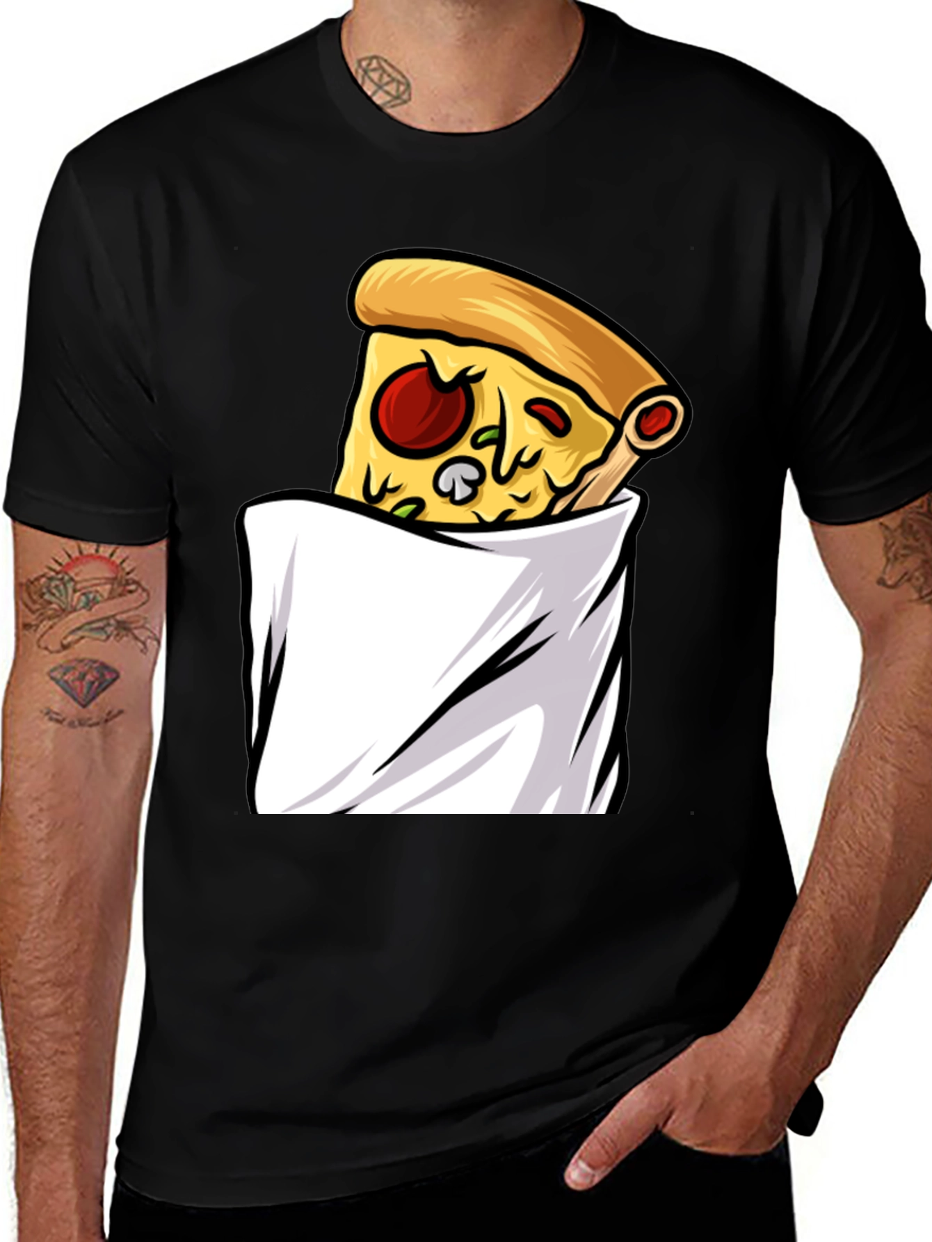 Variant 28 of Pizza Slice Graphic Tee - Funny Food T-Shirt