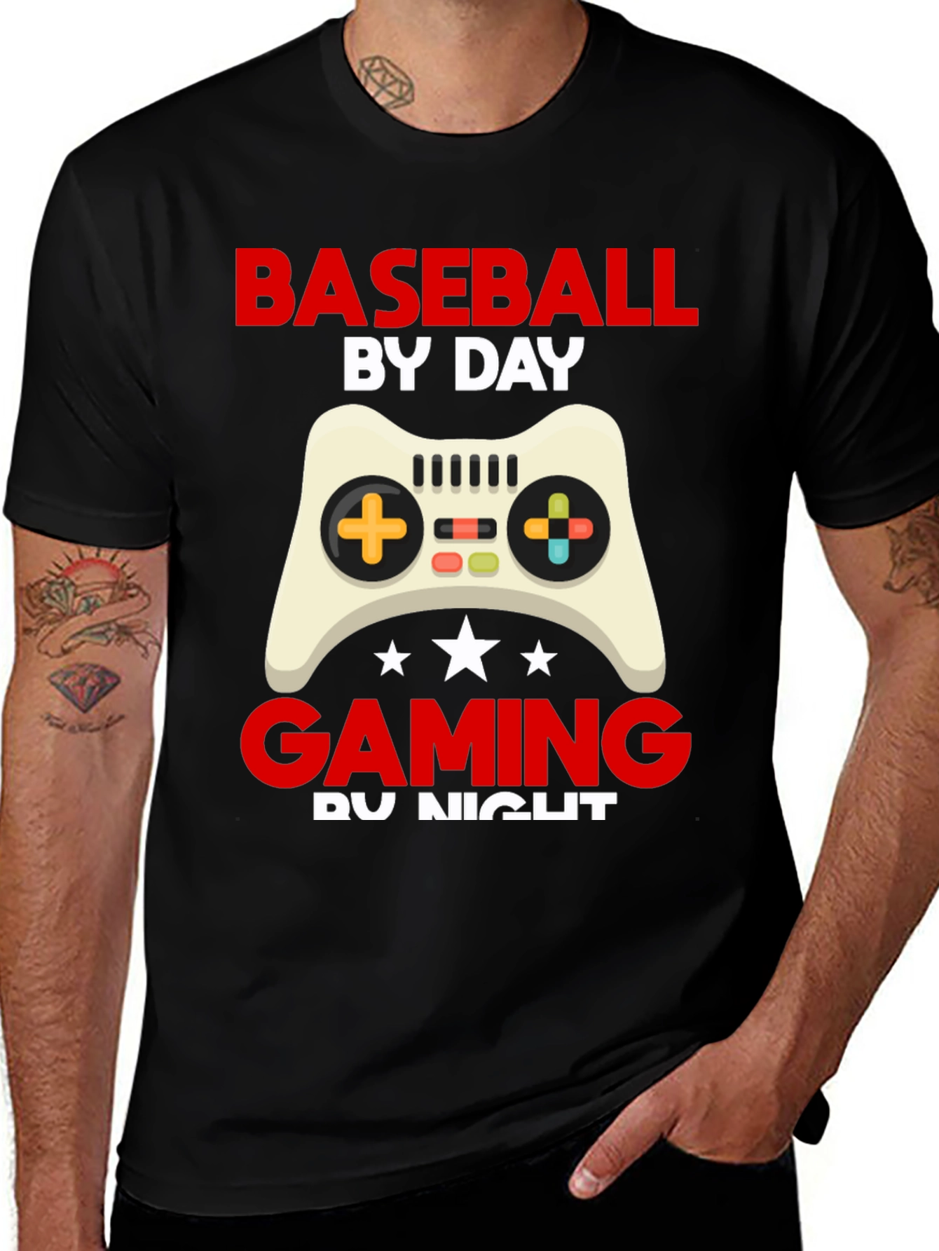 Variant 19 of Baseball & Gaming T-Shirt