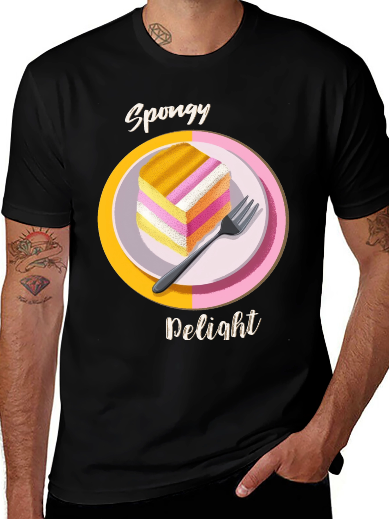 Spongy Delight T-Shirt - Fun Dessert Tee