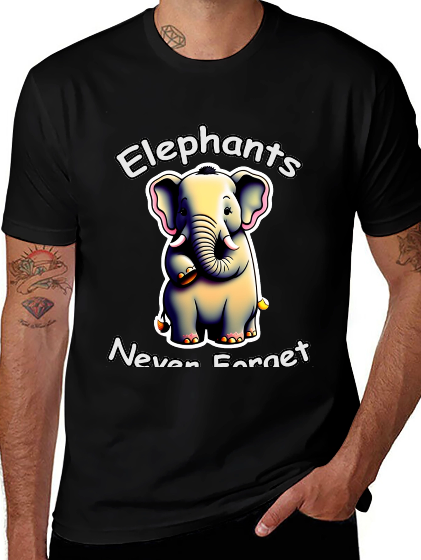 Variant 15 of Elephant Never Forget Graphic Tee