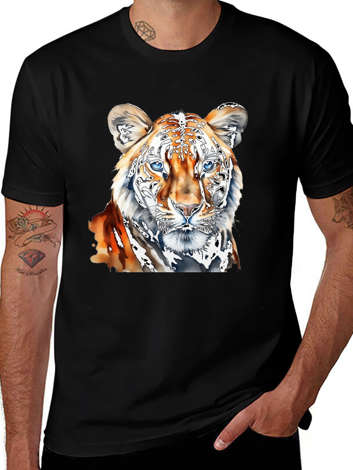 Variant 11 of Tiger Graphic Black T-Shirt