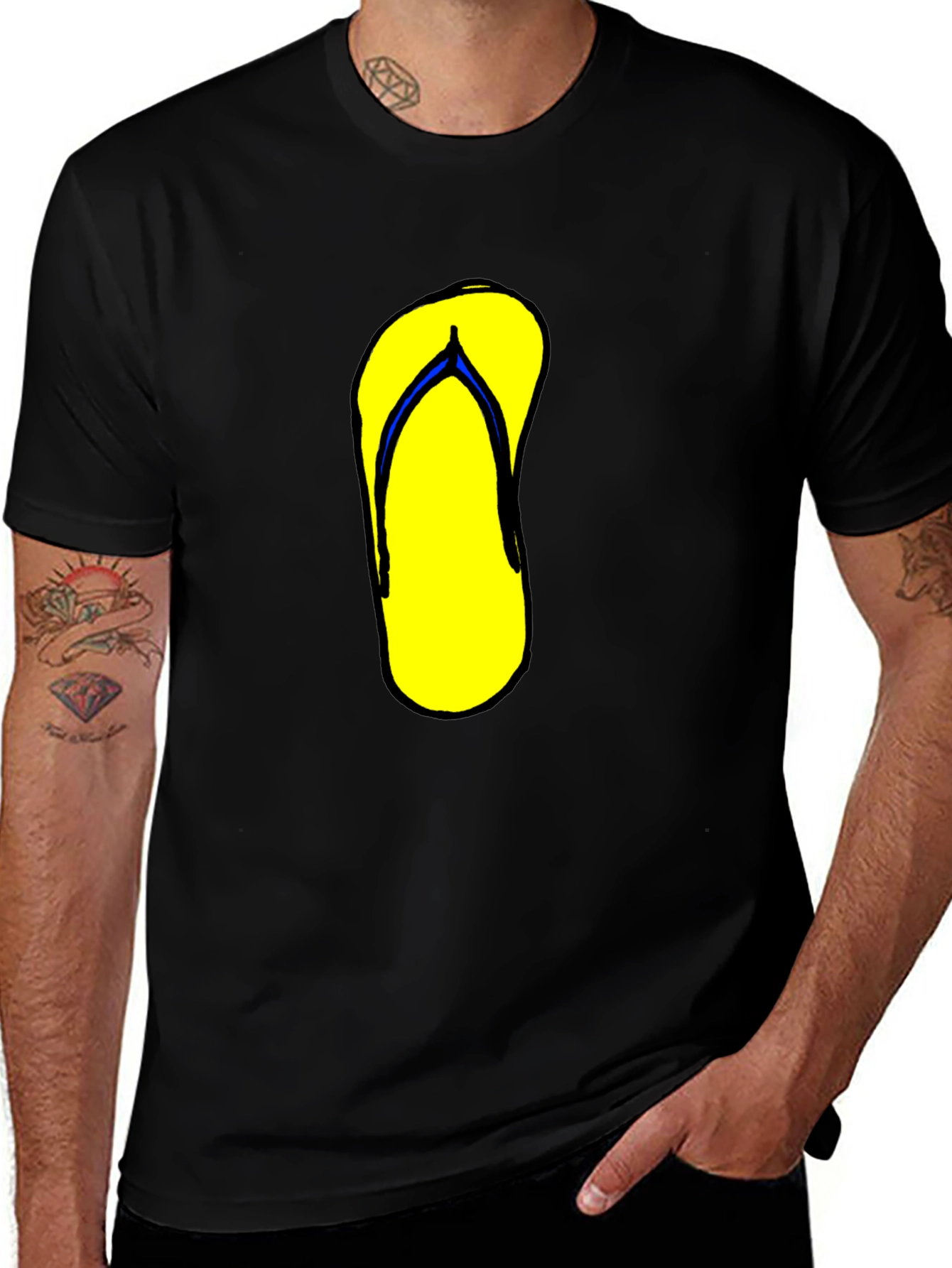 Variant 19 of Flip Flop Graphic Tee - Black