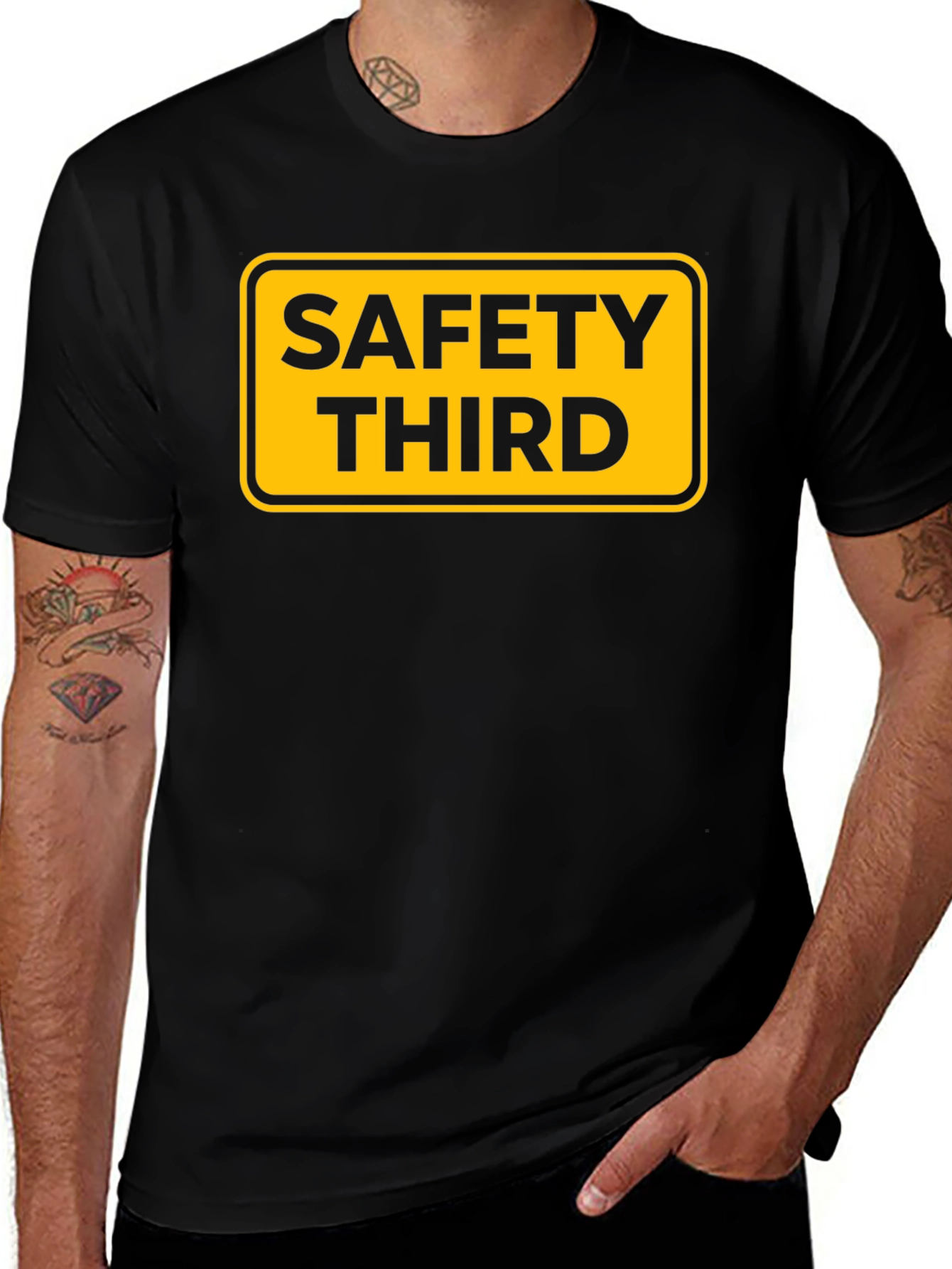 Variant 25 of Safety Third Graphic Tee - Humor T-Shirt