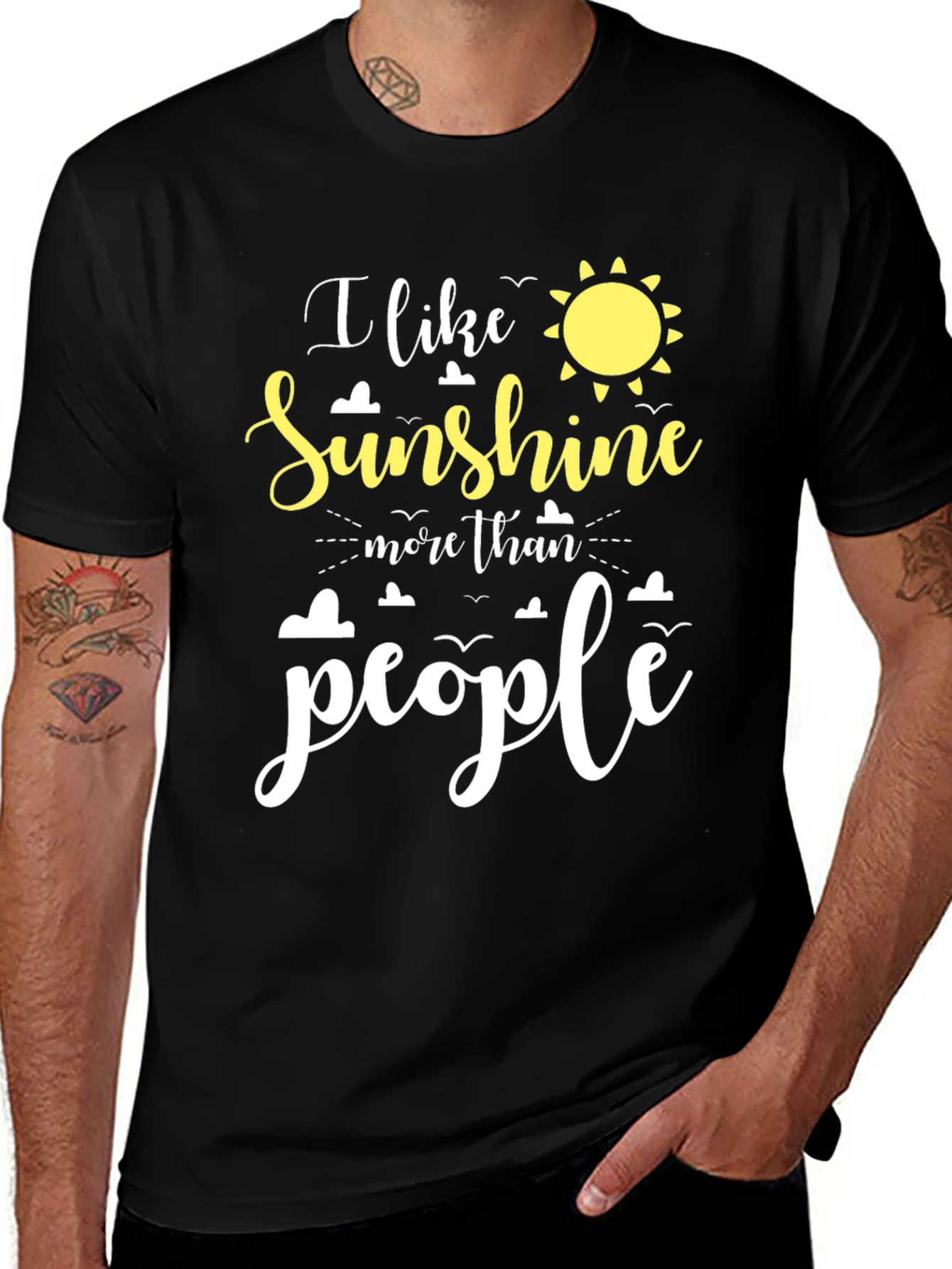 Variant 2 of Sunshine Graphic Tee - I Like Sunshine More Than People