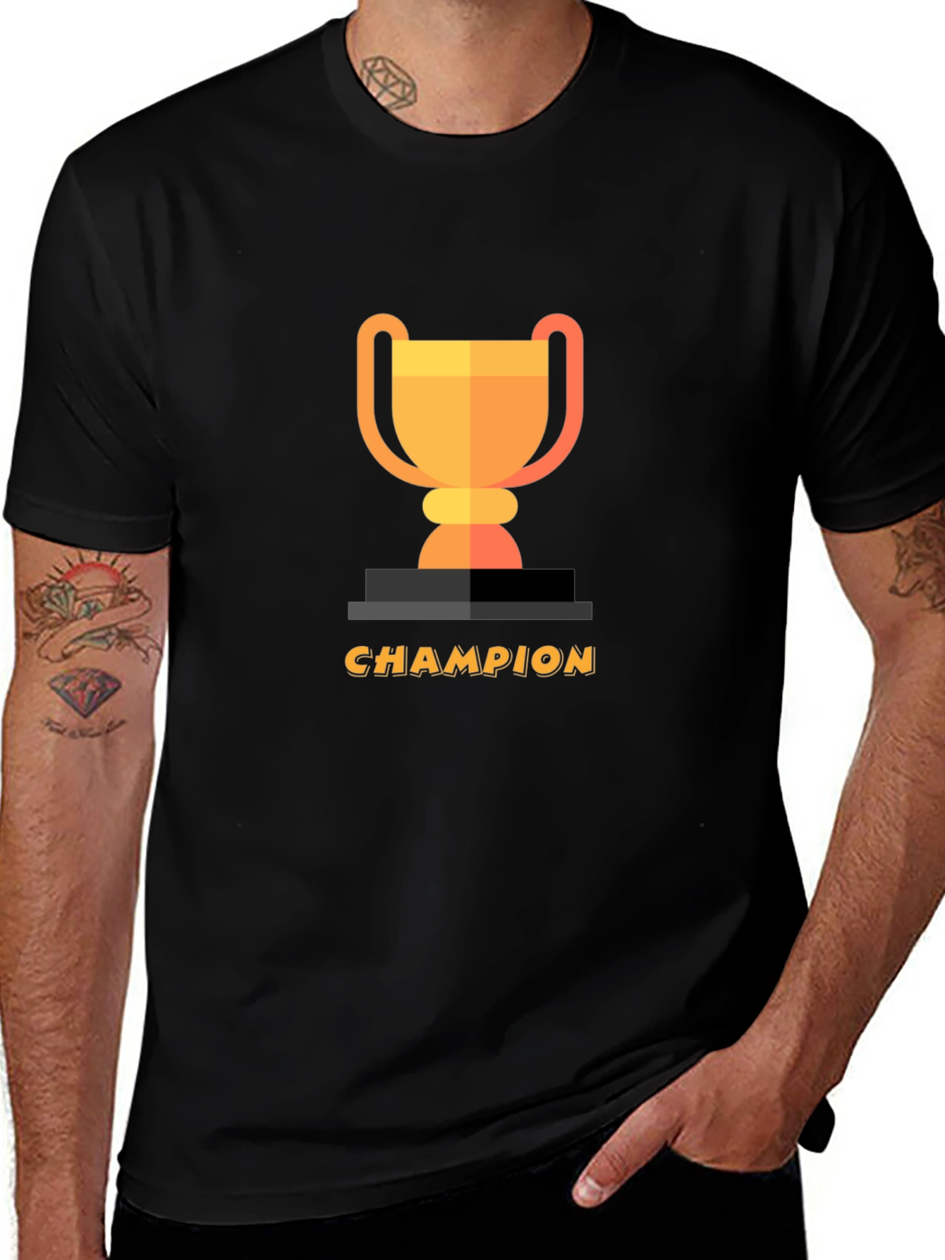 Variant 16 of Champion Trophy Graphic Black T-Shirt