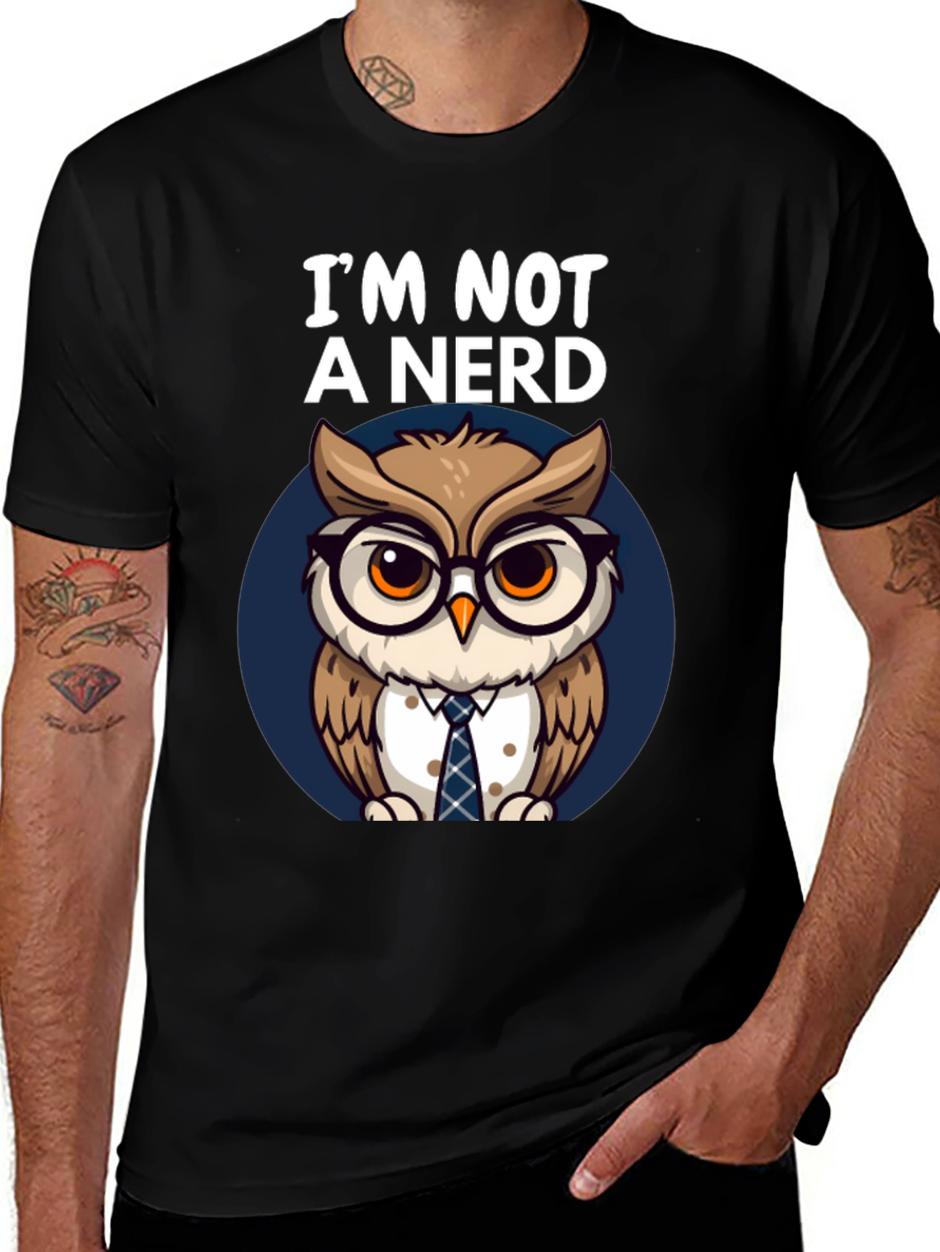 Variant 23 of I'm Not A Nerd Owl T-Shirt
