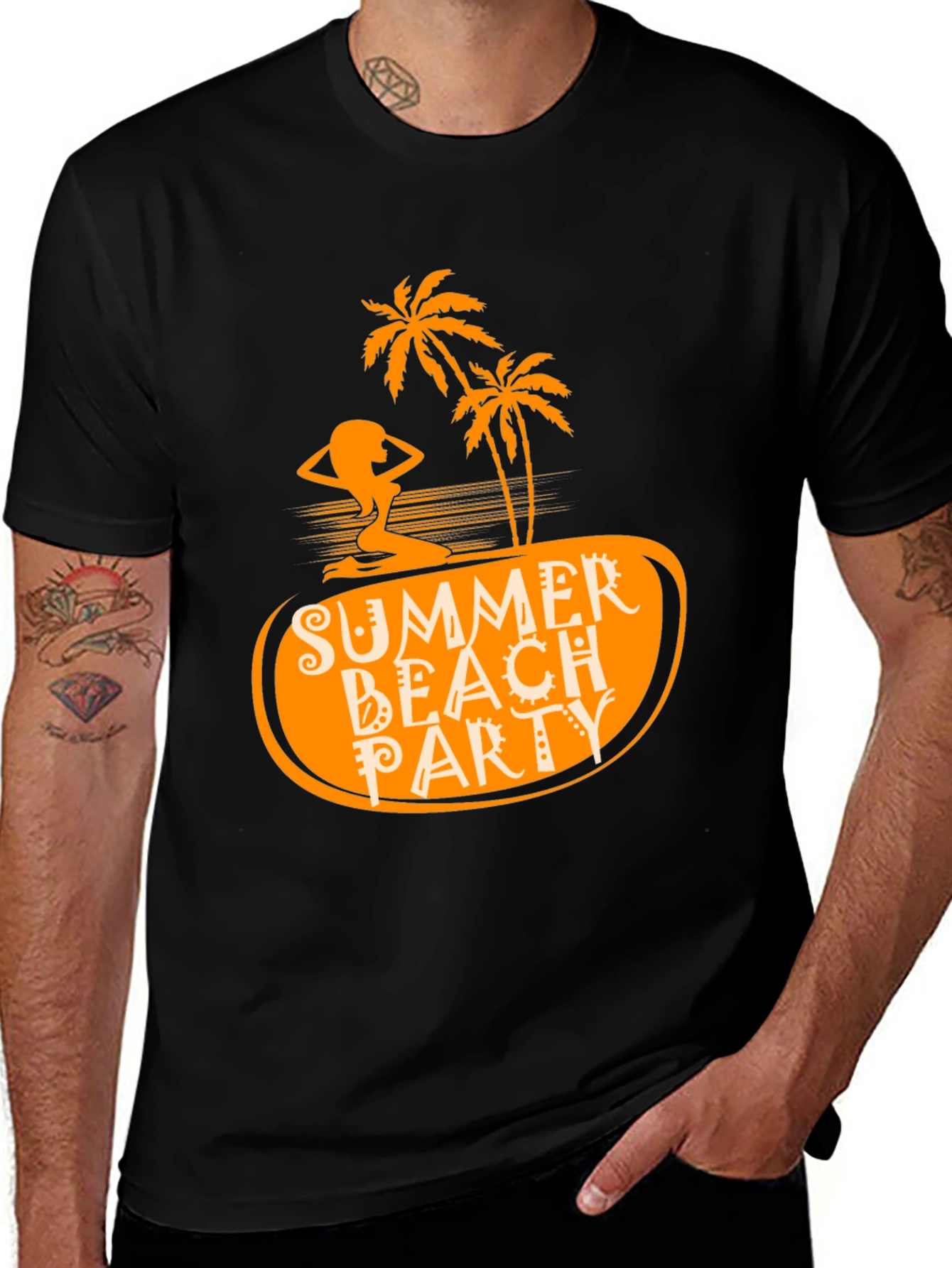 Variant 15 of Summer Beach Party Black T-Shirt