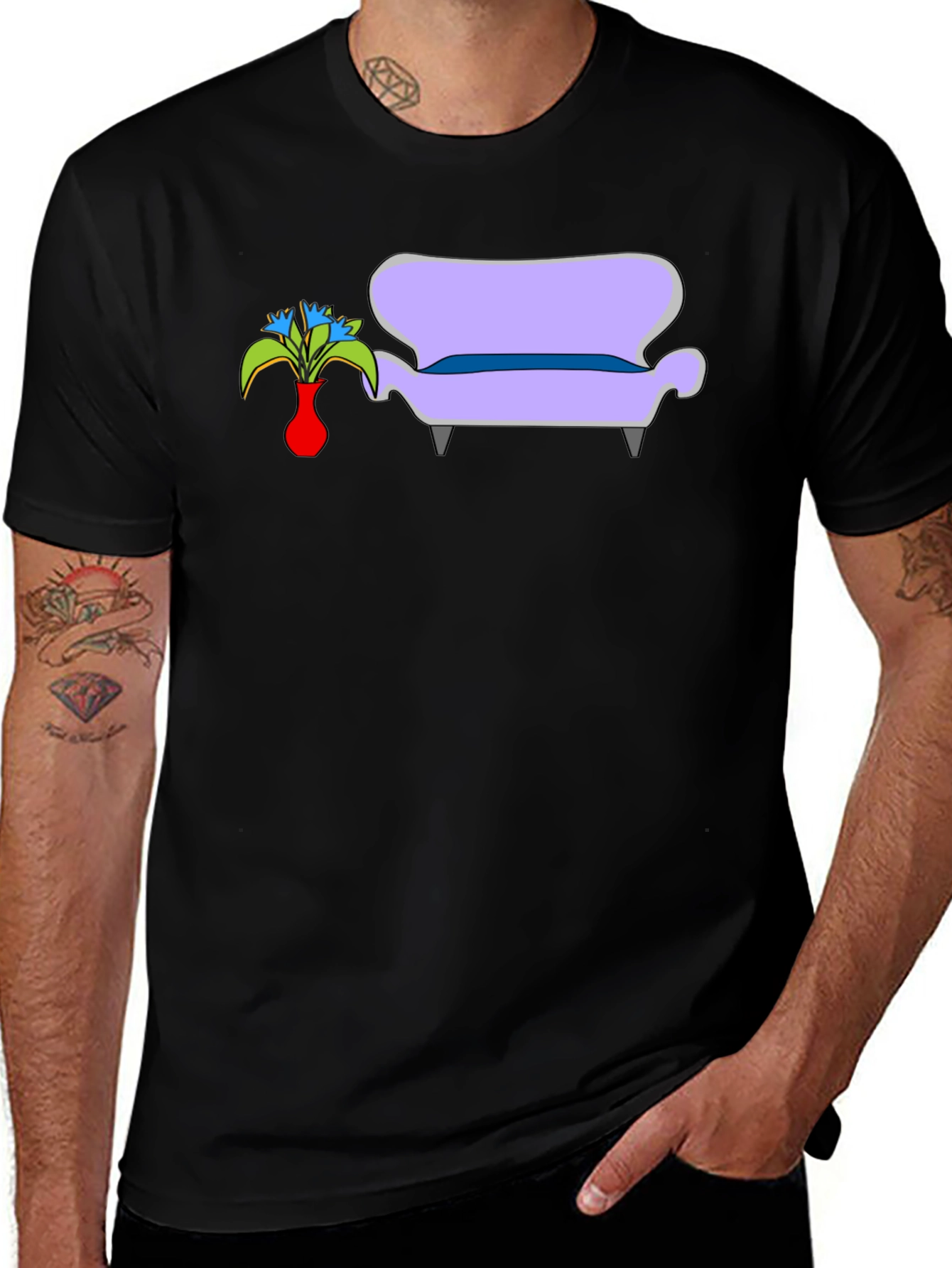 Variant 7 of Vase and Couch Graphic T-Shirt