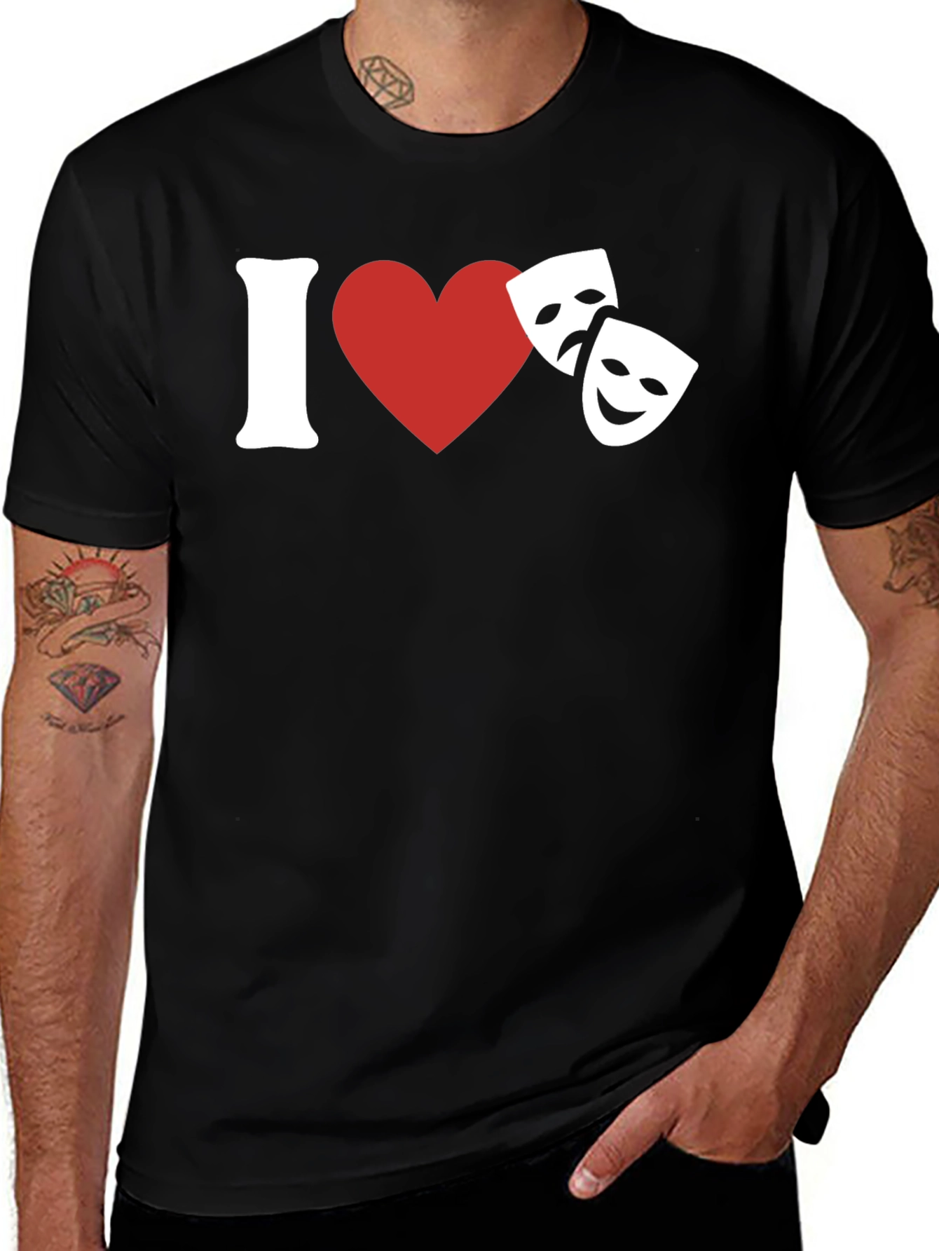 Variant 30 of I Love Theatre Black T-Shirt