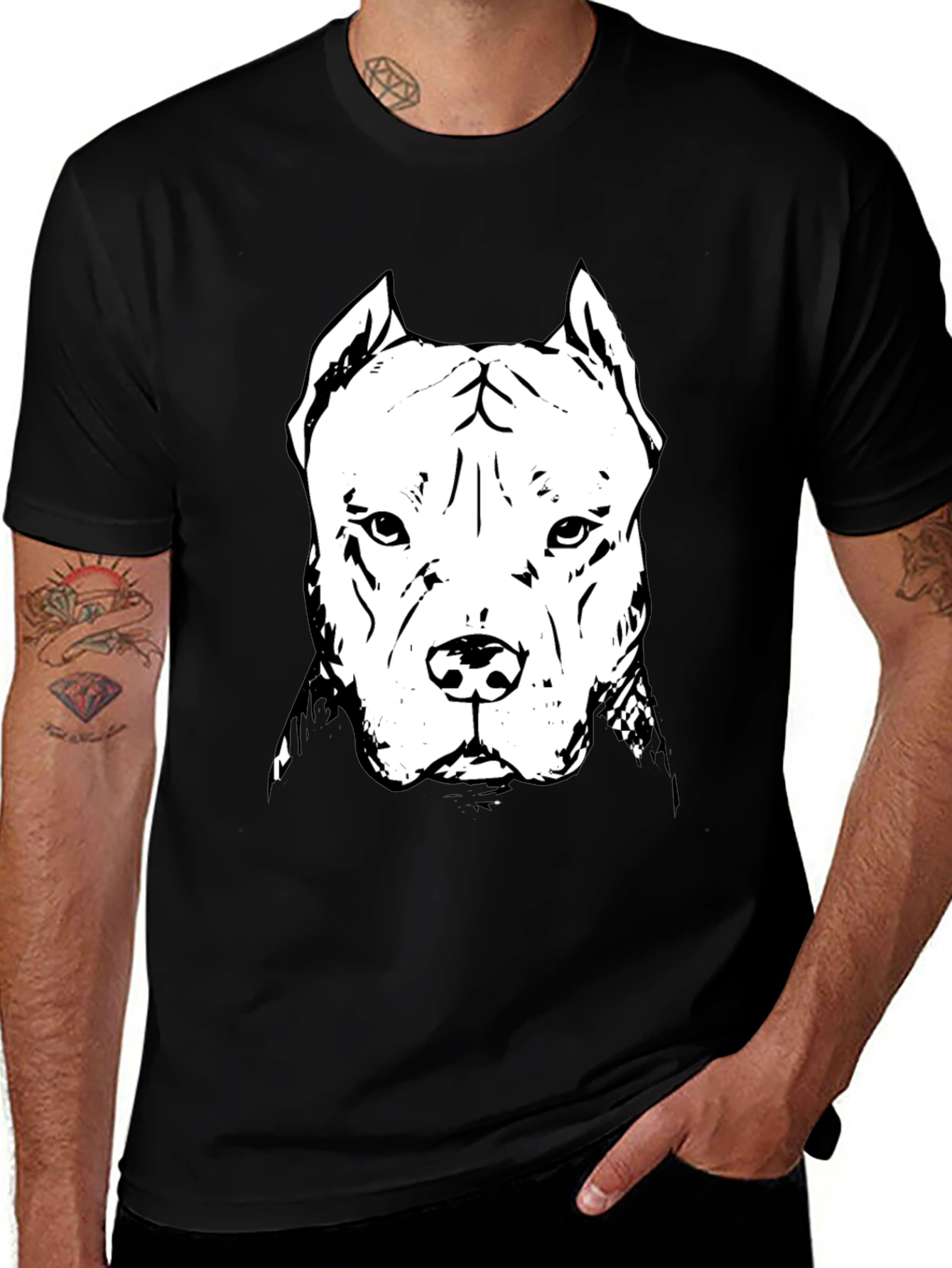 Pitbull Graphic Tee - Black Dog Lover Shirt