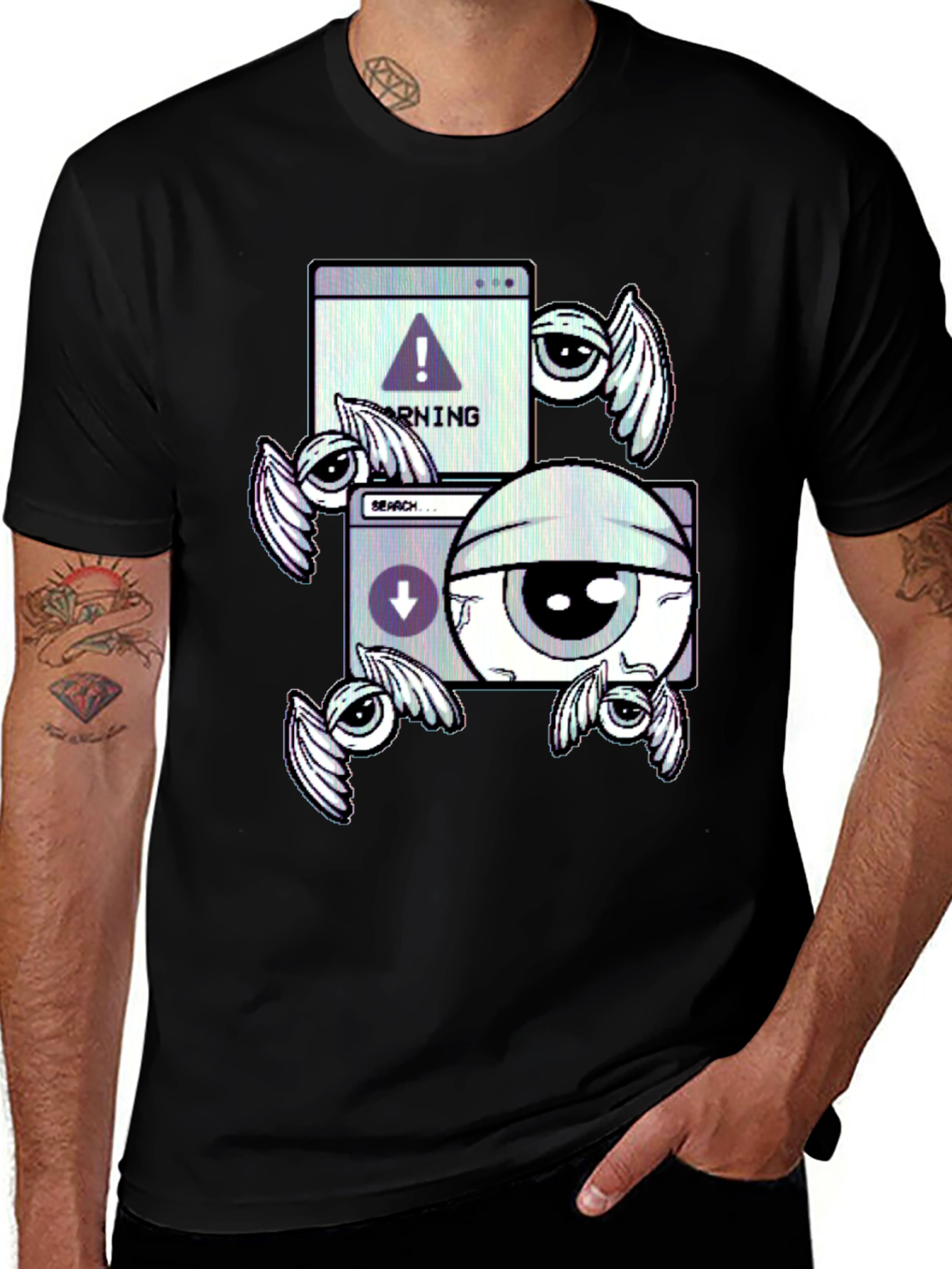 Variant 29 of Winged Eyes T-Shirt - Digital Art Design