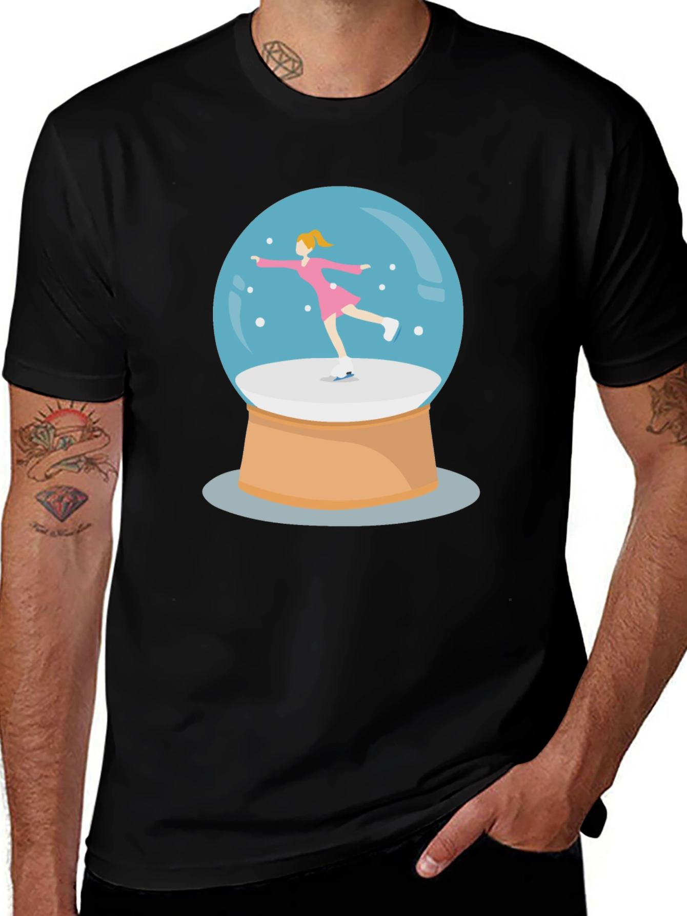 Variant 13 of Snow Globe Skater Graphic Tee