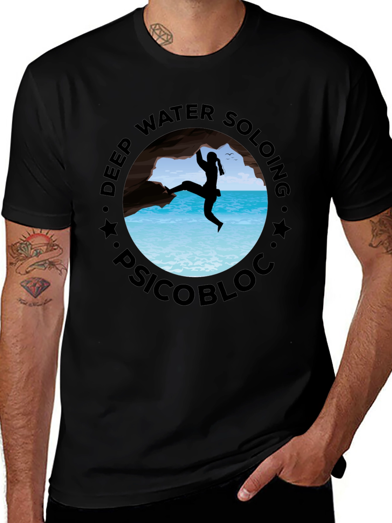 Variant 9 of Deep Water Soloing Climbing T-Shirt