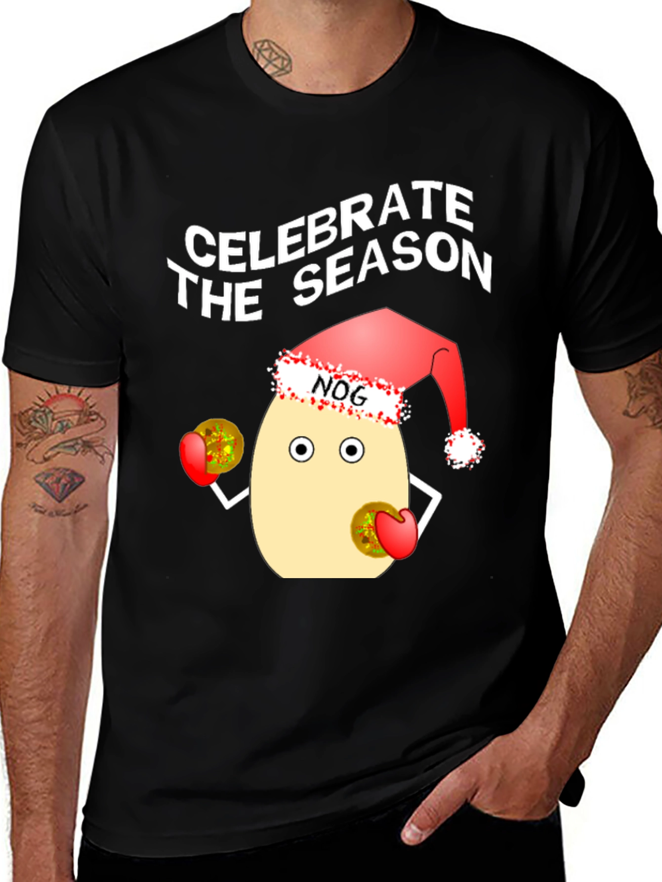 Variant 4 of Celebrate the Season Eggnog Graphic Tee