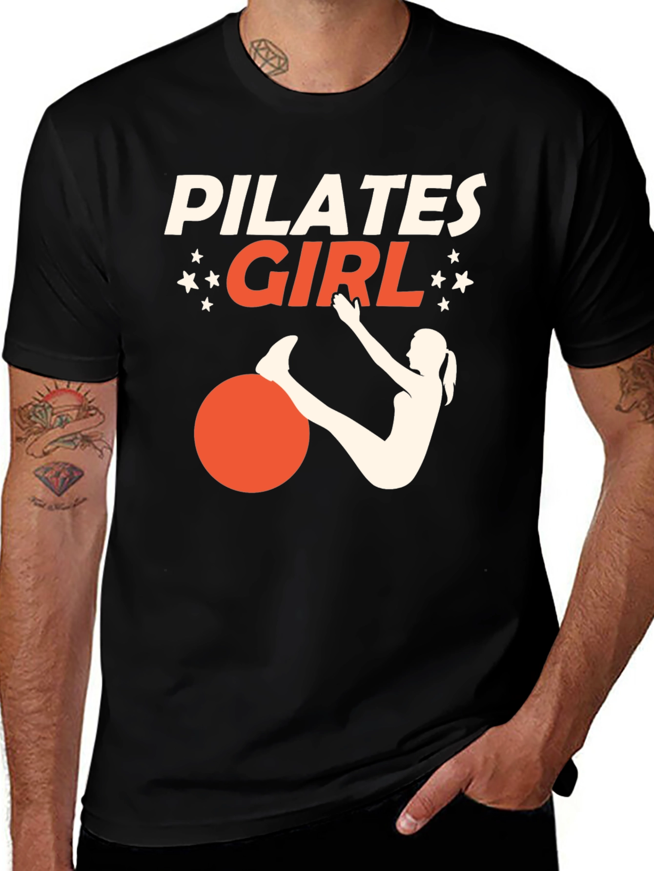 Variant 6 of Pilates Girl Graphic Tee - Workout Shirt