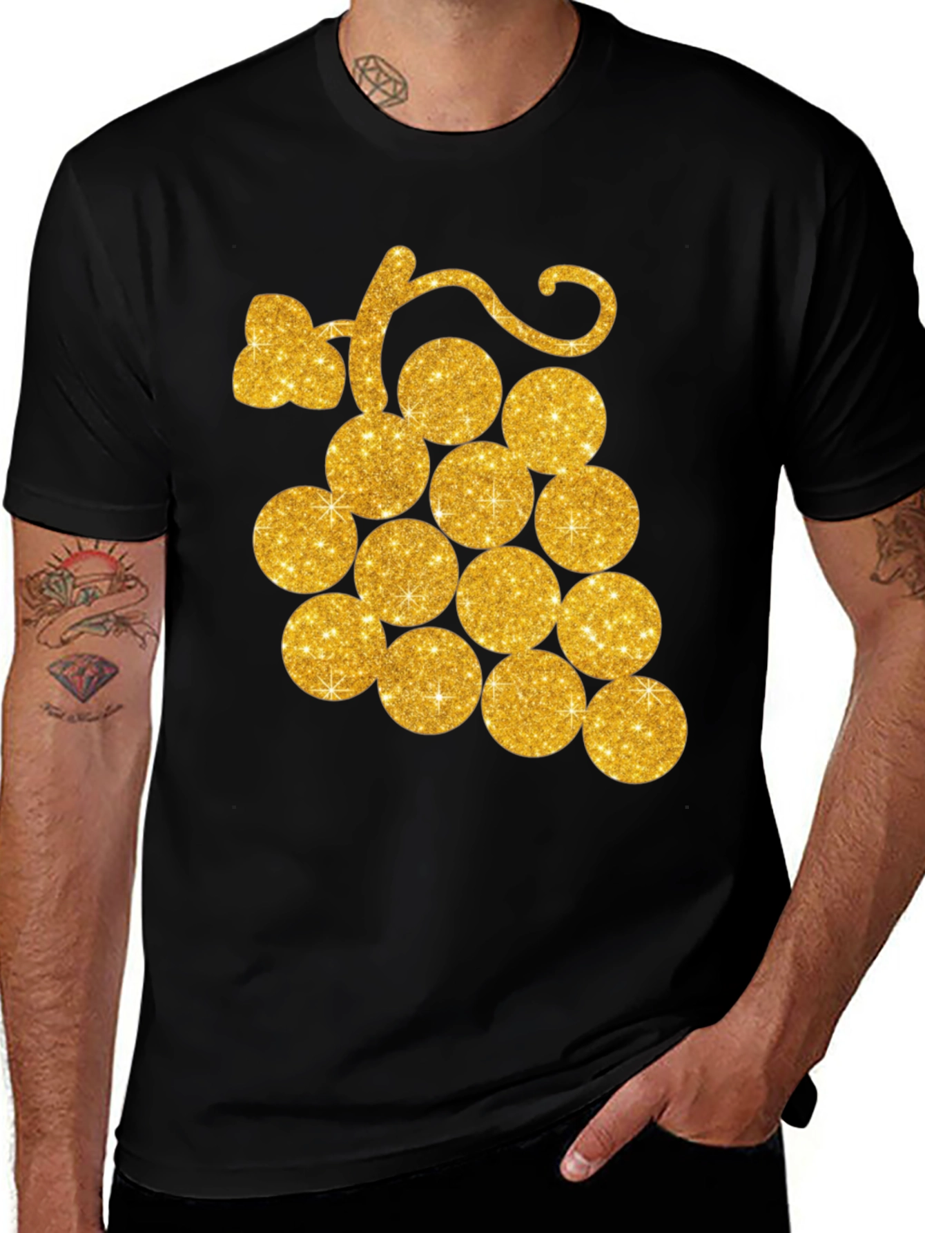 Variant 21 of Glitzy Golden Grape T-Shirt