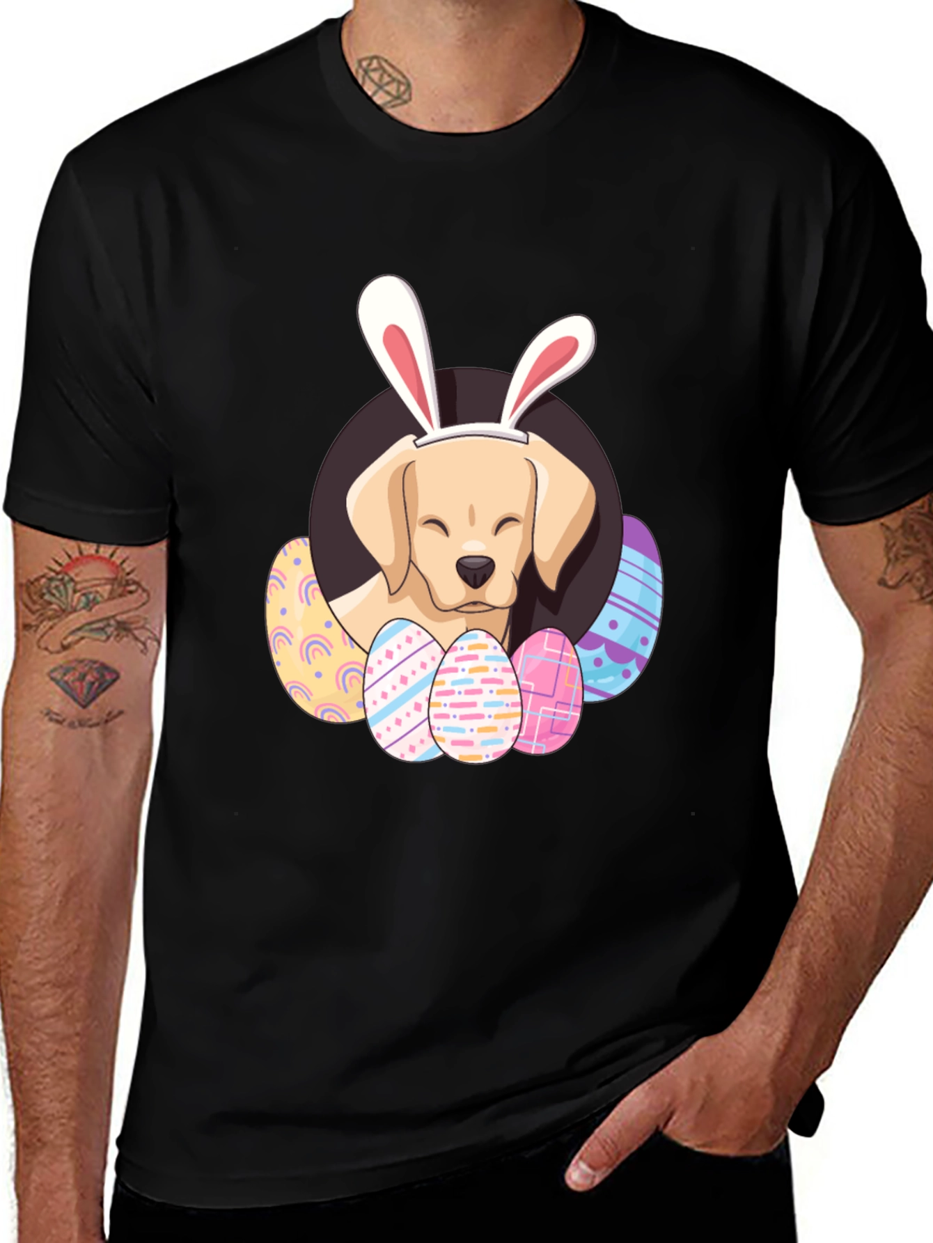 Variant 25 of Easter Dog T-Shirt - Cute Bunny Ears Puppy Tee