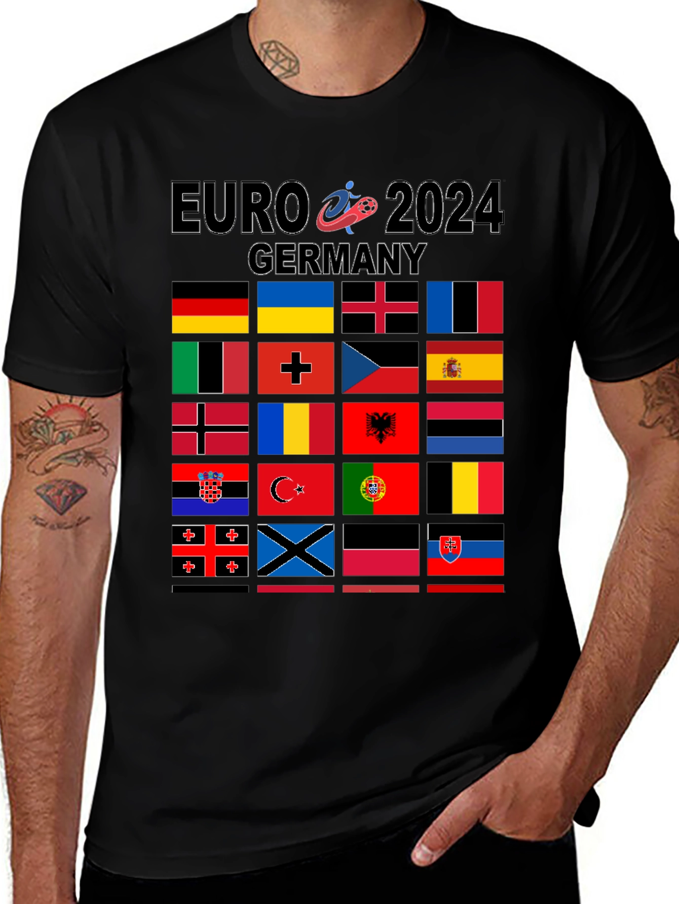 Euro 2024 Germany Flags T-Shirt