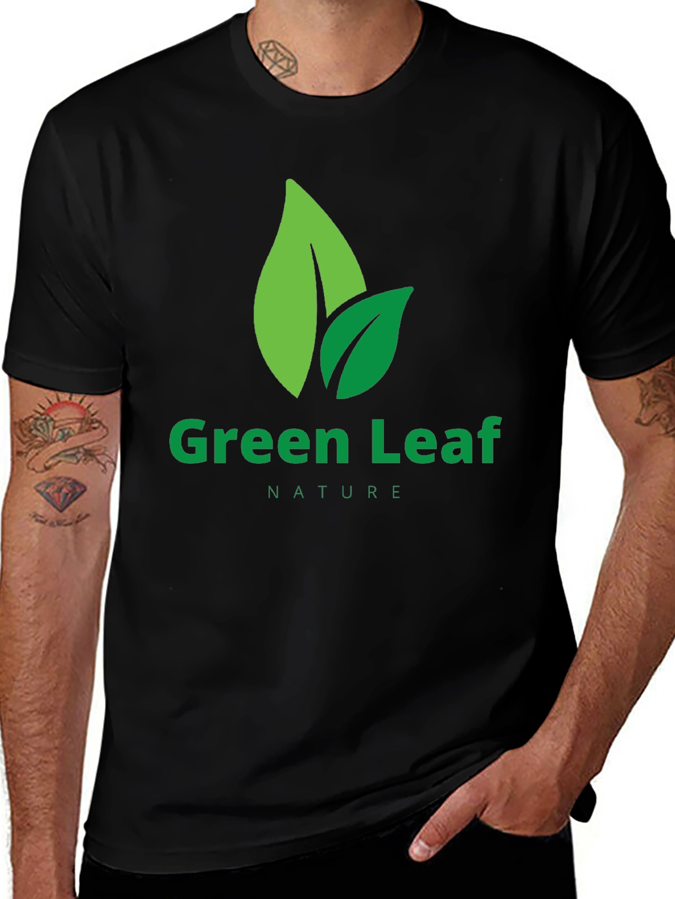 Green Leaf Nature T-Shirt - Eco-Friendly Design