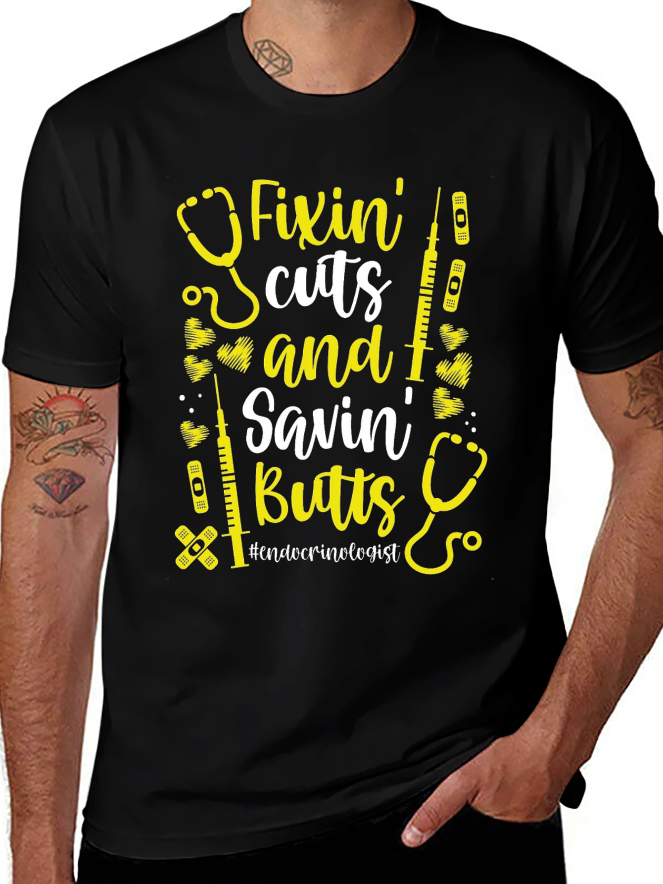 Variant 17 of Fixin' Cuts and Savin' Butts T-Shirt