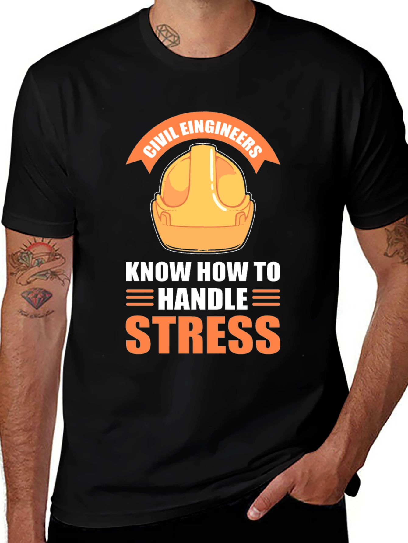 Variant 20 of Civil Engineers Know How to Handle Stress T-Shirt