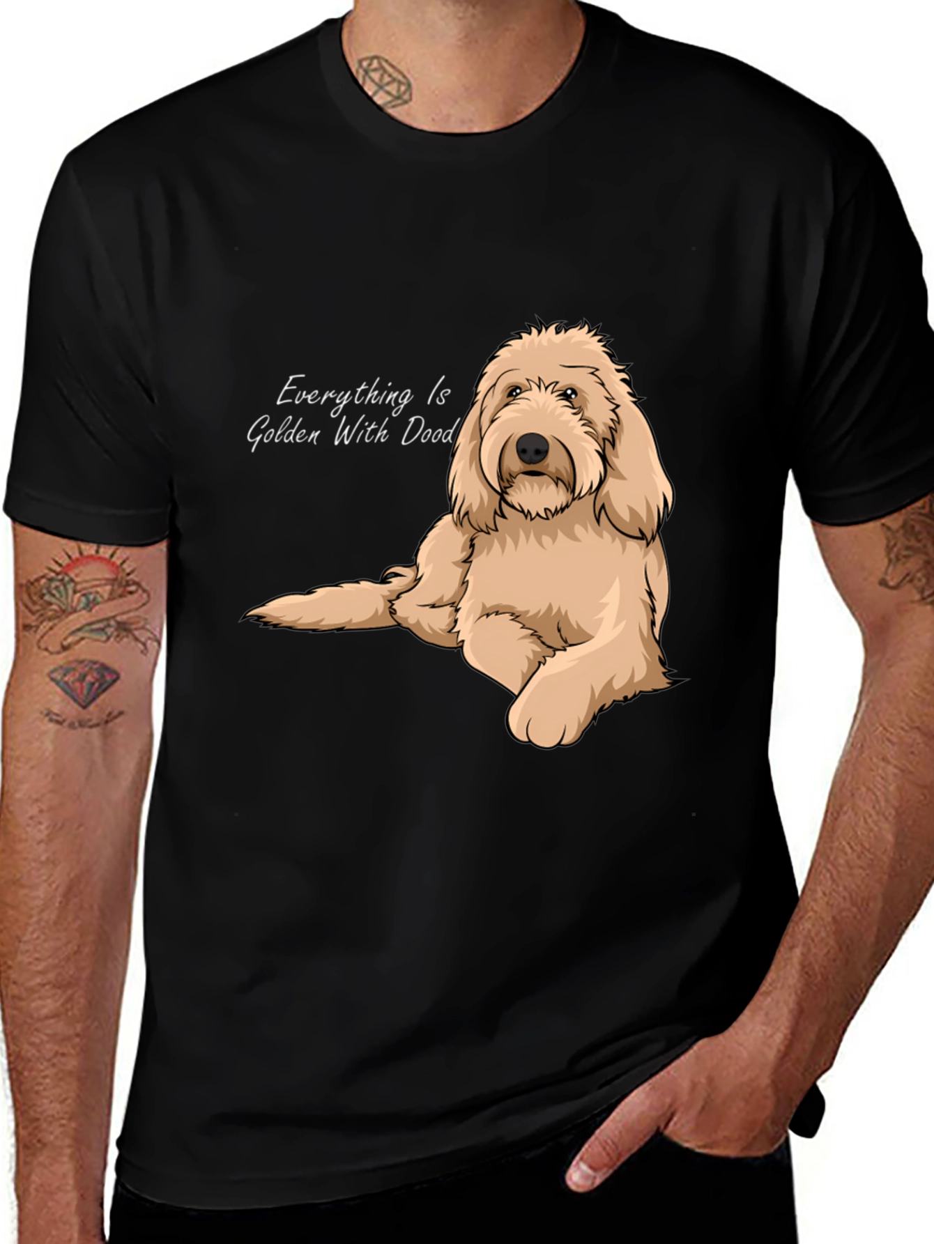 Variant 21 of Golden Doodle Dog Graphic T-Shirt - Cute Pet Lover Tee